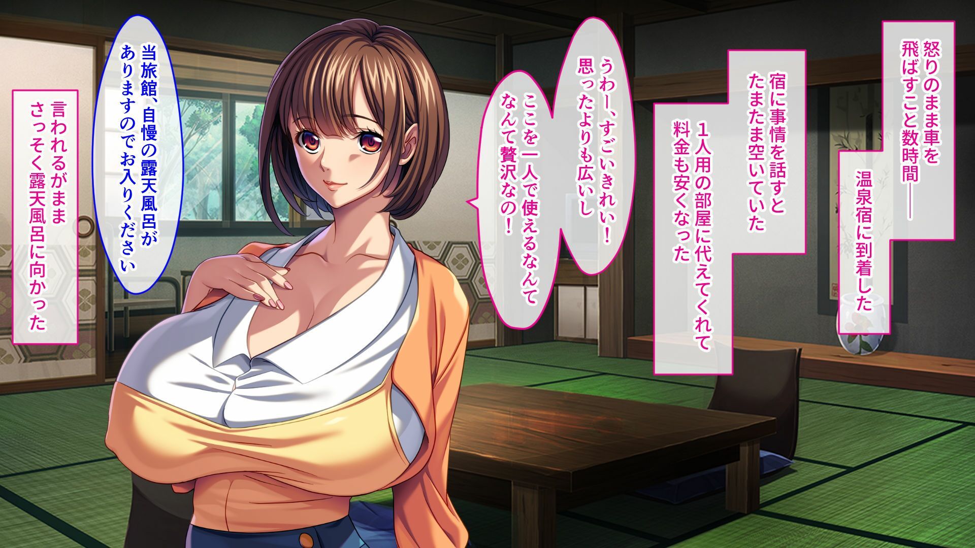 サンプル画像1:白濁温泉ゆきずり慕情 〜爆乳OLがゲス上司の肉棒に堕ちるまで〜(どろっぷす！) [d_645072]