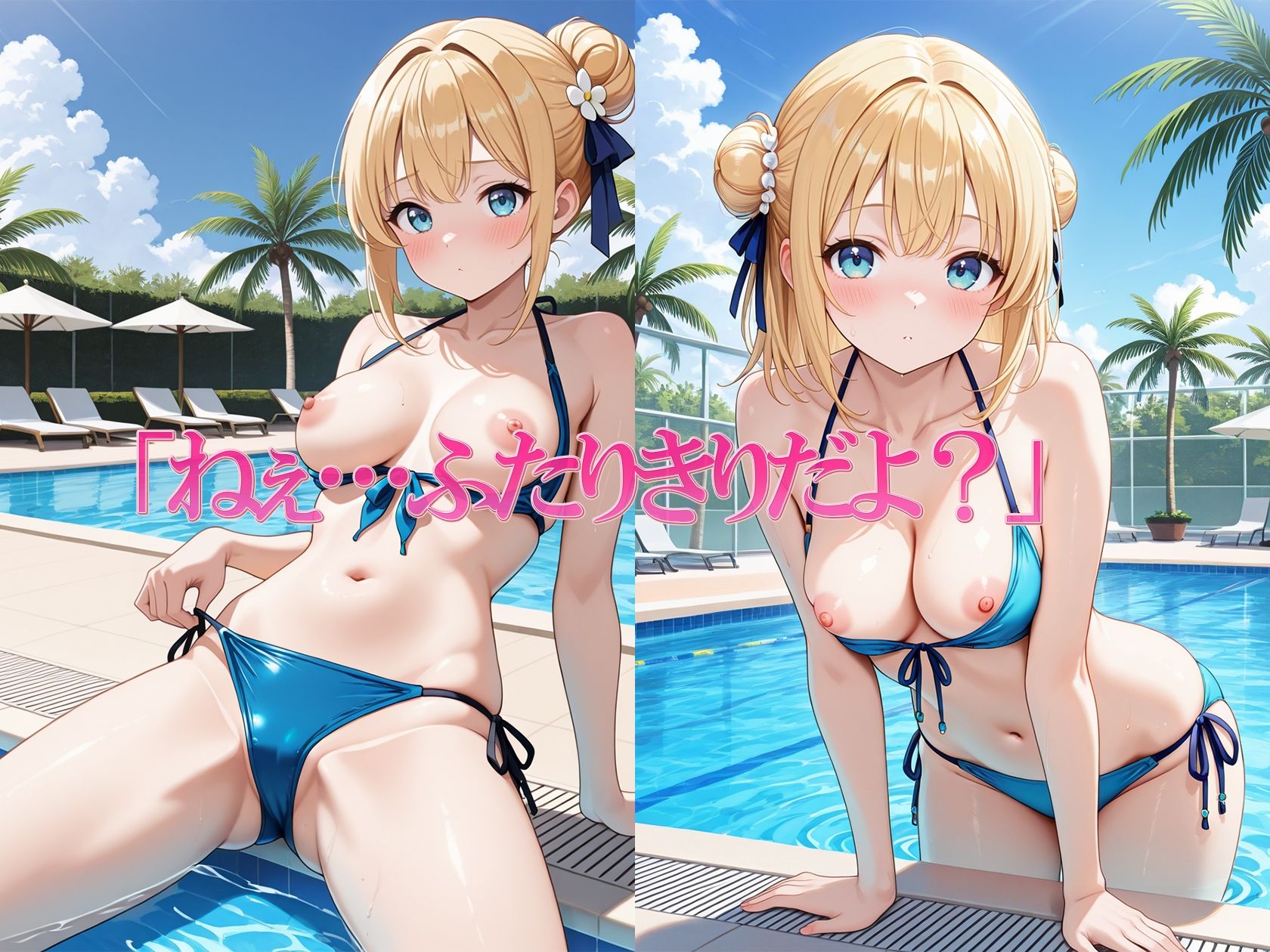 サンプル画像1:金髪美女の淫らな誘惑(巨乳の園) [d_645136]