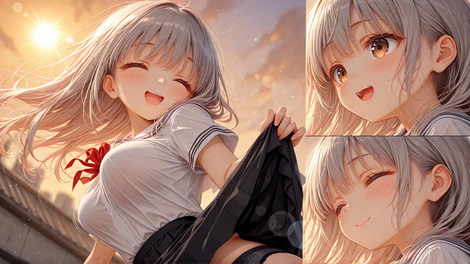 【棚から串だんご】同人『【マルチビュー】汗だく制服えっちコレクション』10