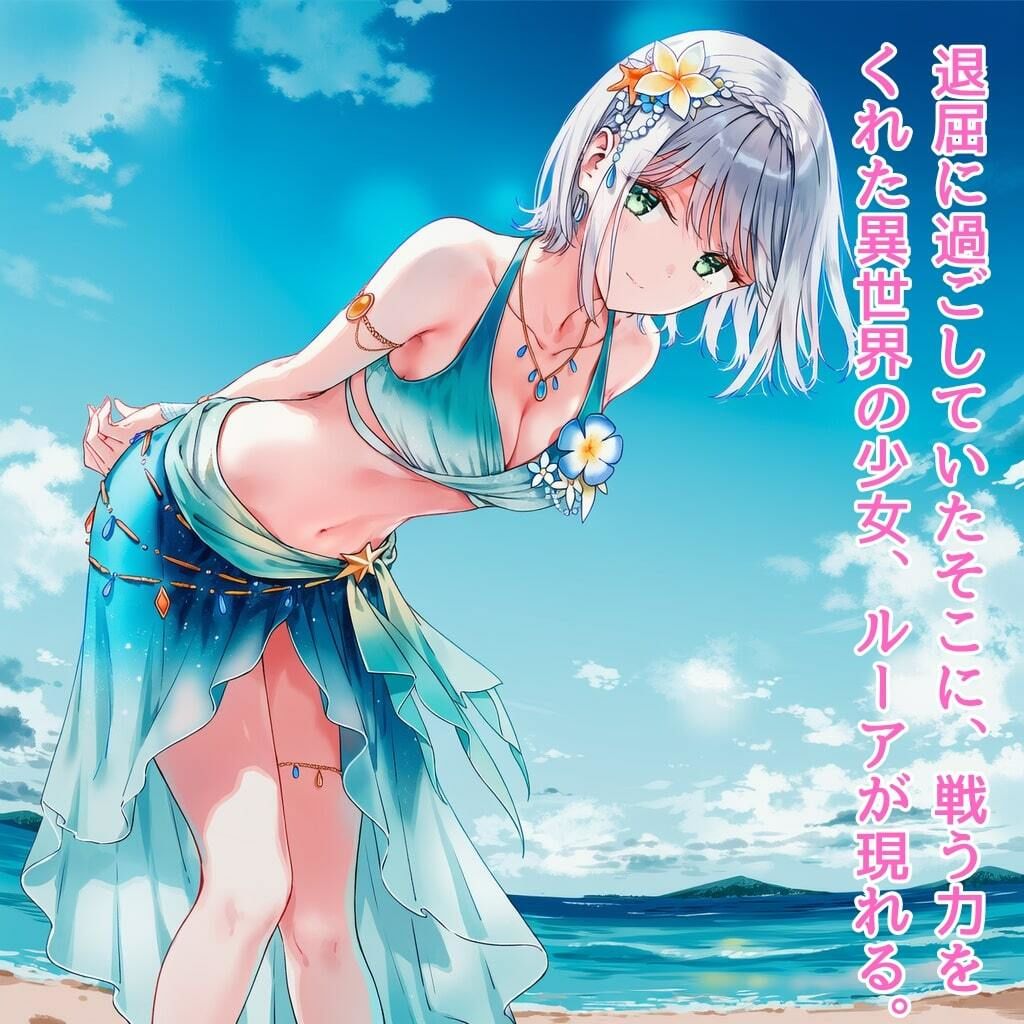 サンプル画像2:変身ヒロイン アリオス・フェザー 海辺の友情、水難の少女(ハルホープ) [d_645236]