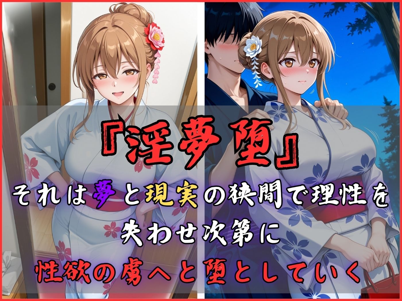 【4Kイラスト】淫夢堕_俺の淫夢で神崎千夏の本性を犯し尽くす！！（七夕祭り編） 画像3