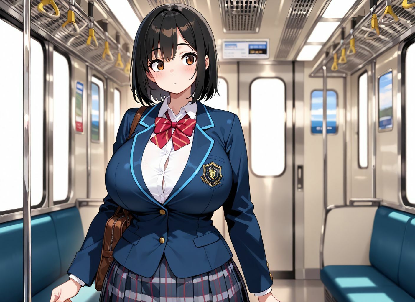 痴●電車でムチムチ女子校生に生ハメし放題！ 画像1