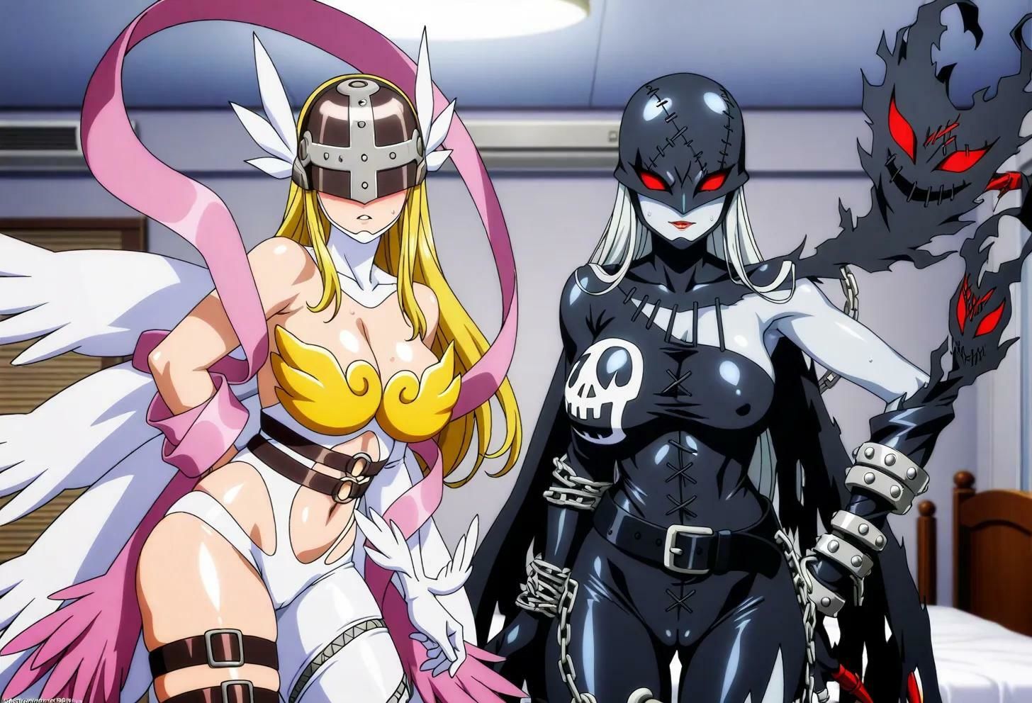 サンプル画像1:レディーデビモンXエンジェウーモン:エロ画集(狂気のハロウィン) [d_645697]