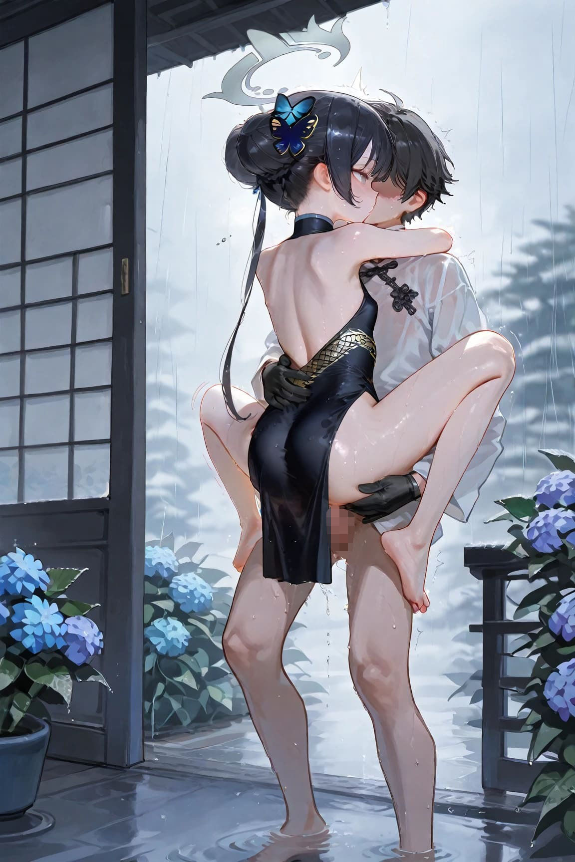 竜〇〇さき「雨に濡れるきさき、紫陽花の下で」 画像7