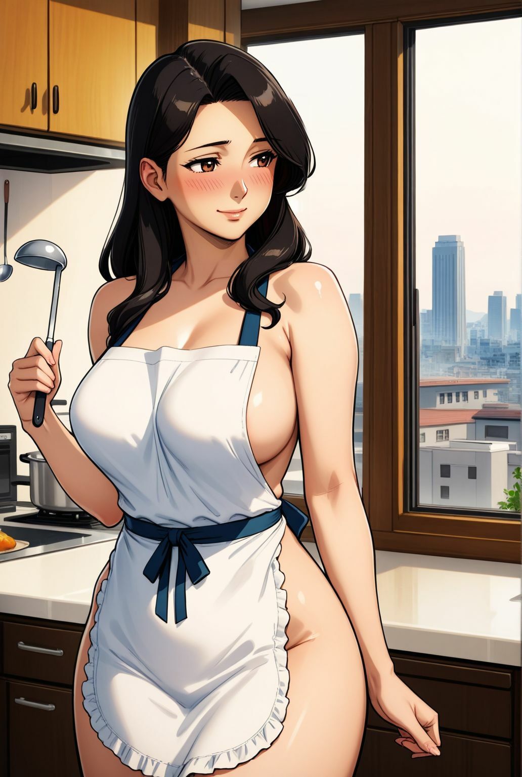 サンプル画像1:義母はエプロン一枚で…〜午後のキッチン、禁断の味〜(快楽熟女人妻クラブ) [d_645836]