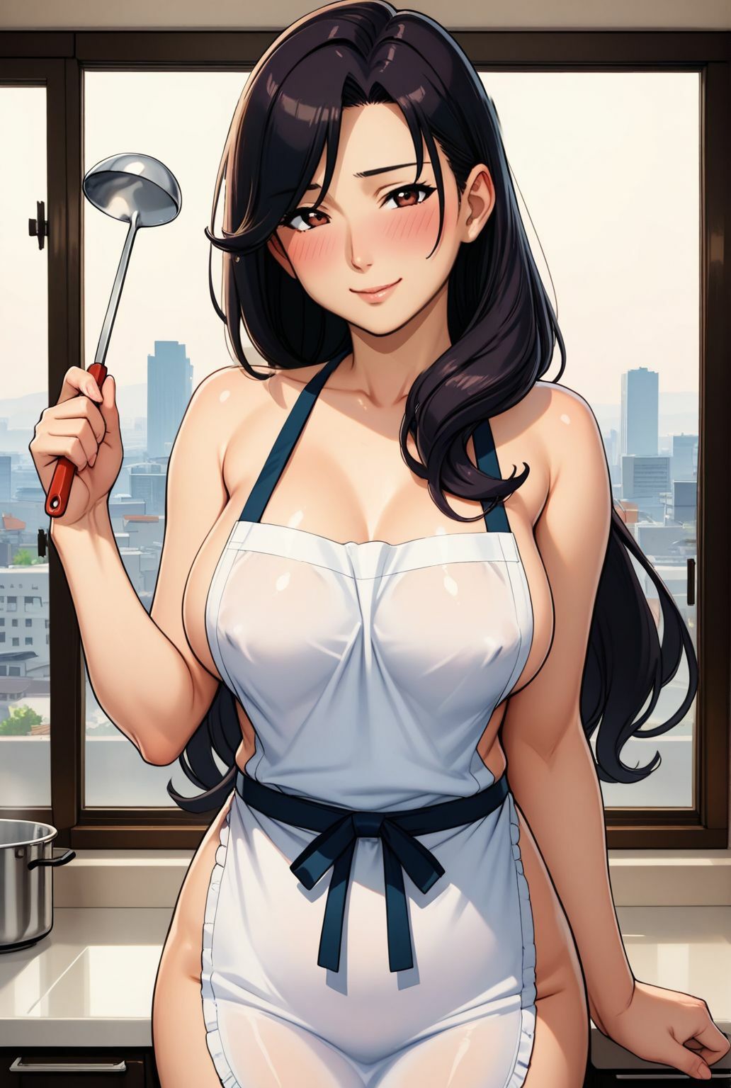 サンプル画像2:義母はエプロン一枚で…〜午後のキッチン、禁断の味〜(快楽熟女人妻クラブ) [d_645836]