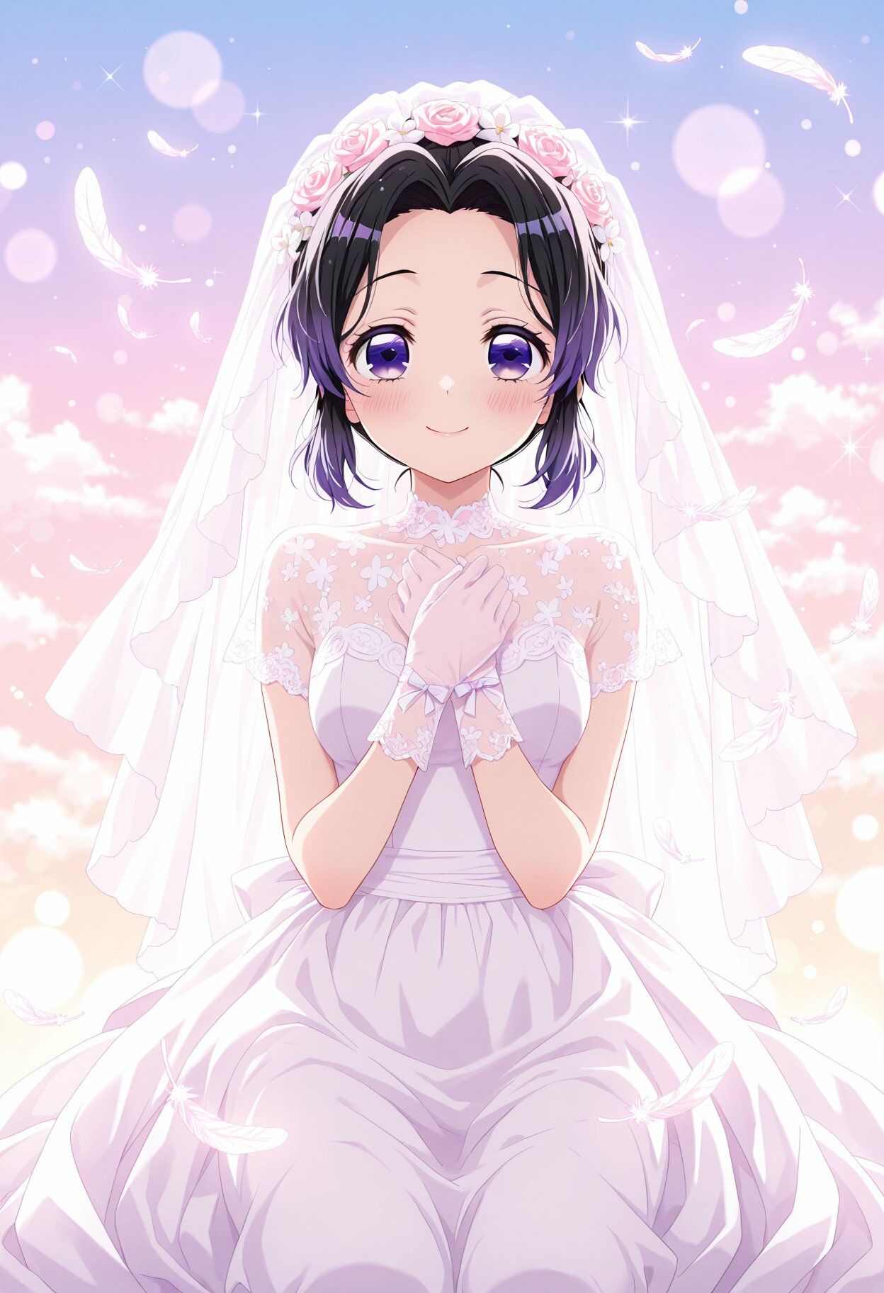 サンプル画像1:【鬼◯の刃】夢色ウェディング – しのぶ・蜜璃・カナヲの祝福 -(club_medusa) [d_645842]