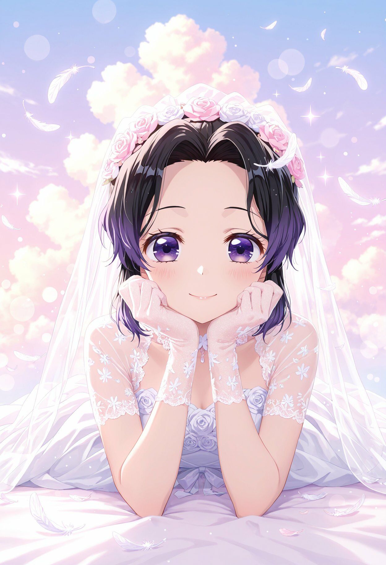 サンプル画像2:【鬼◯の刃】夢色ウェディング – しのぶ・蜜璃・カナヲの祝福 -(club_medusa) [d_645842]