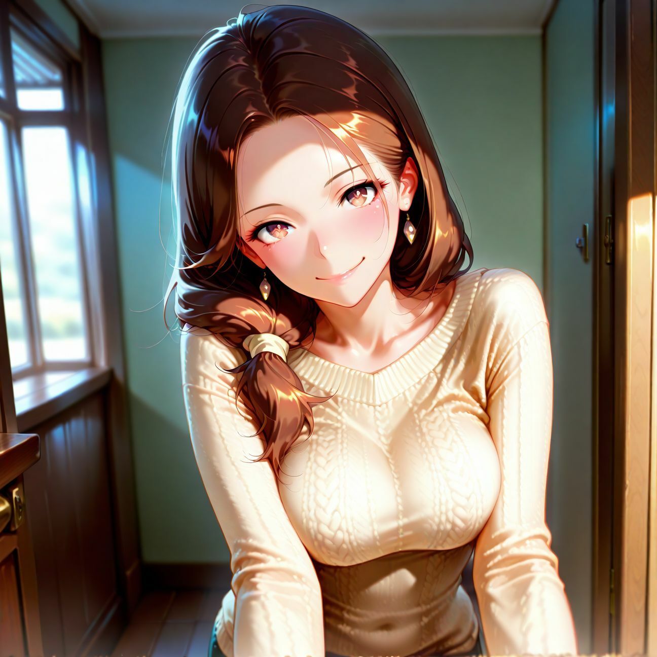 サンプル画像1:夫が出張で不在中にコッソリ！お家で密着エッチ1(ぱふぱふにゃーさん) [d_646062]