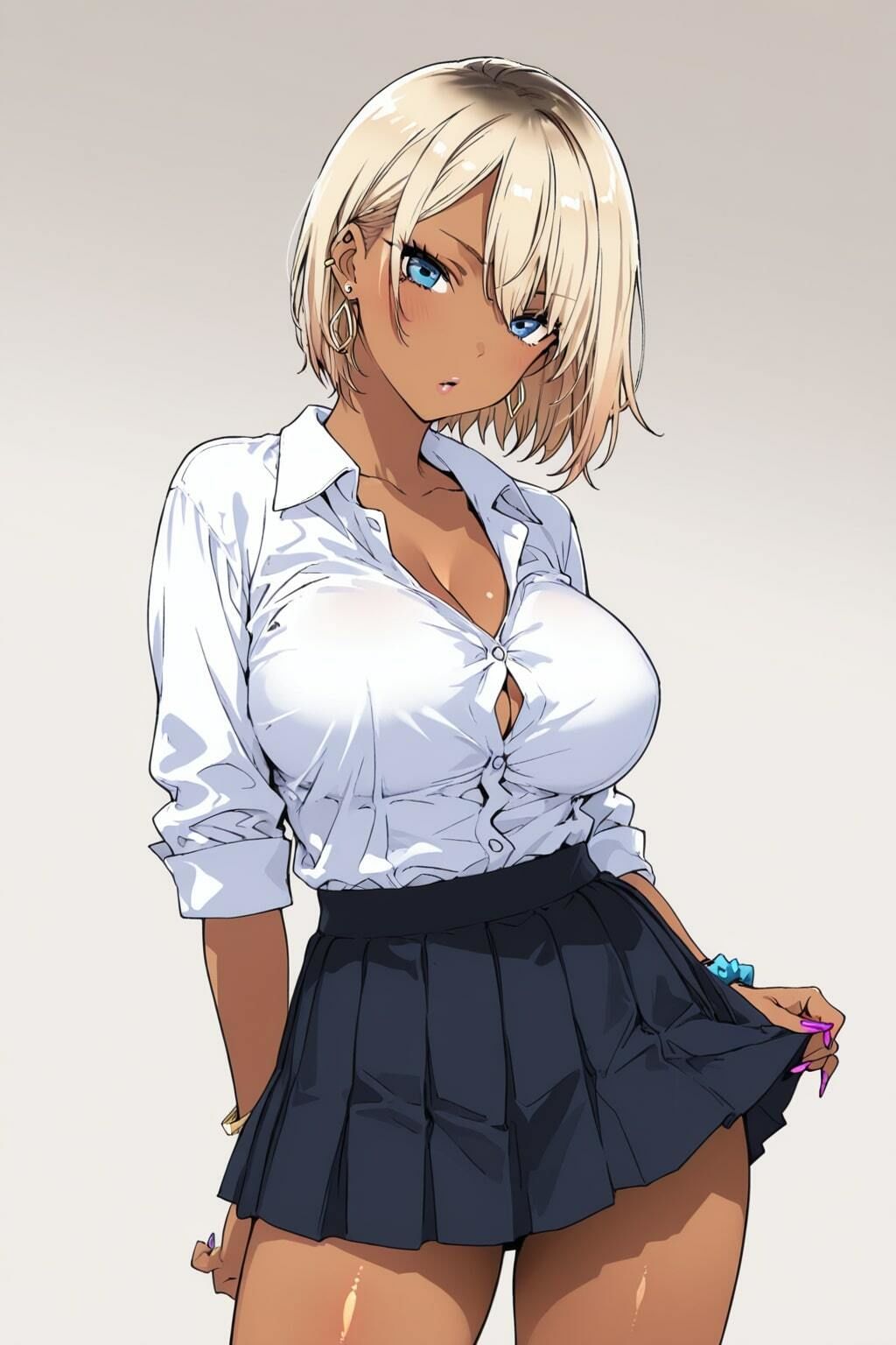 同じクラスのギャルがデカ乳を見せびらかしてくるのだが 画像1
