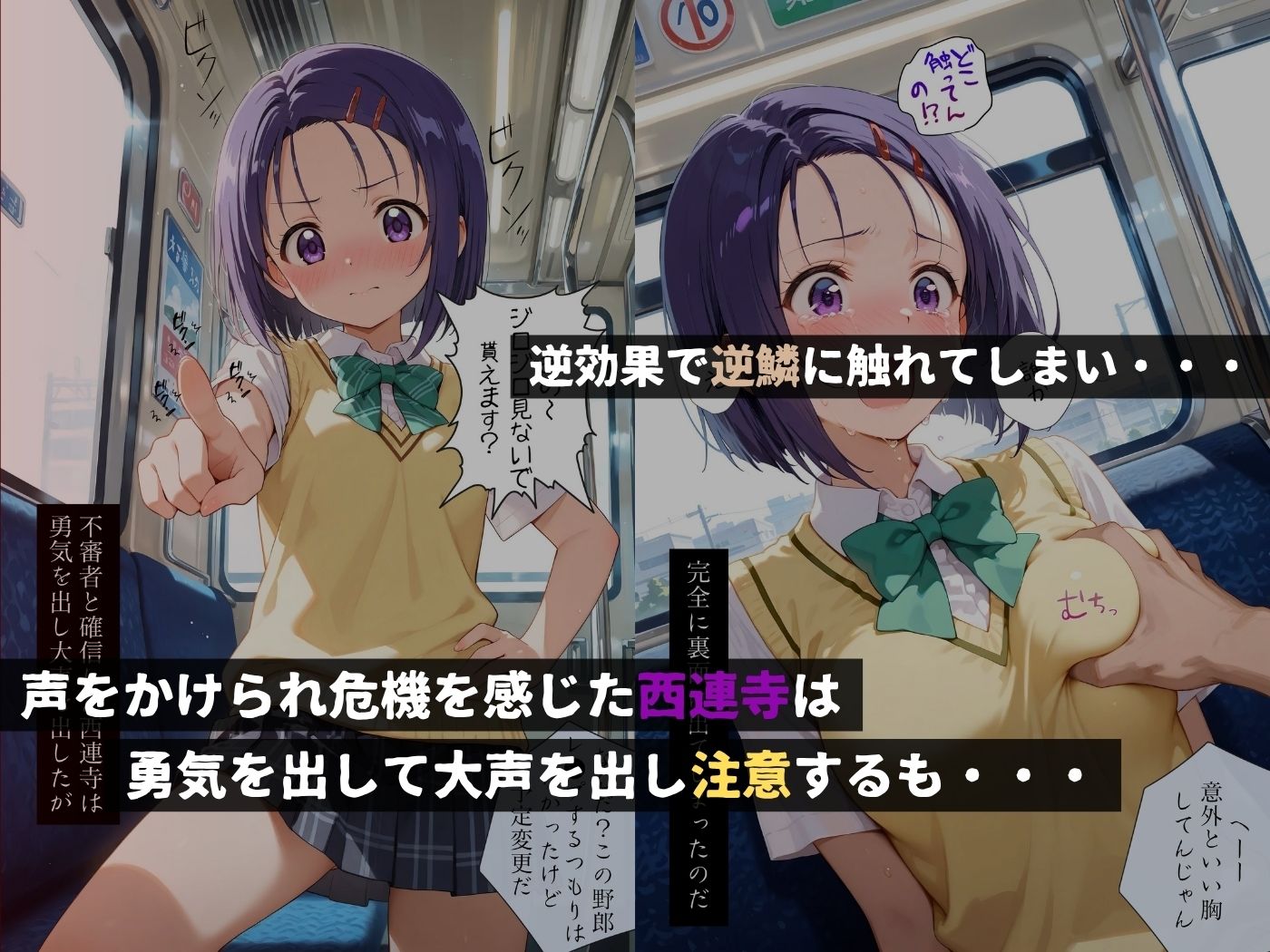 サンプル画像2:痴●バス〜無敵の人に犯●れた女子●生達〜西●寺春菜編(violence  boy) [d_646117]