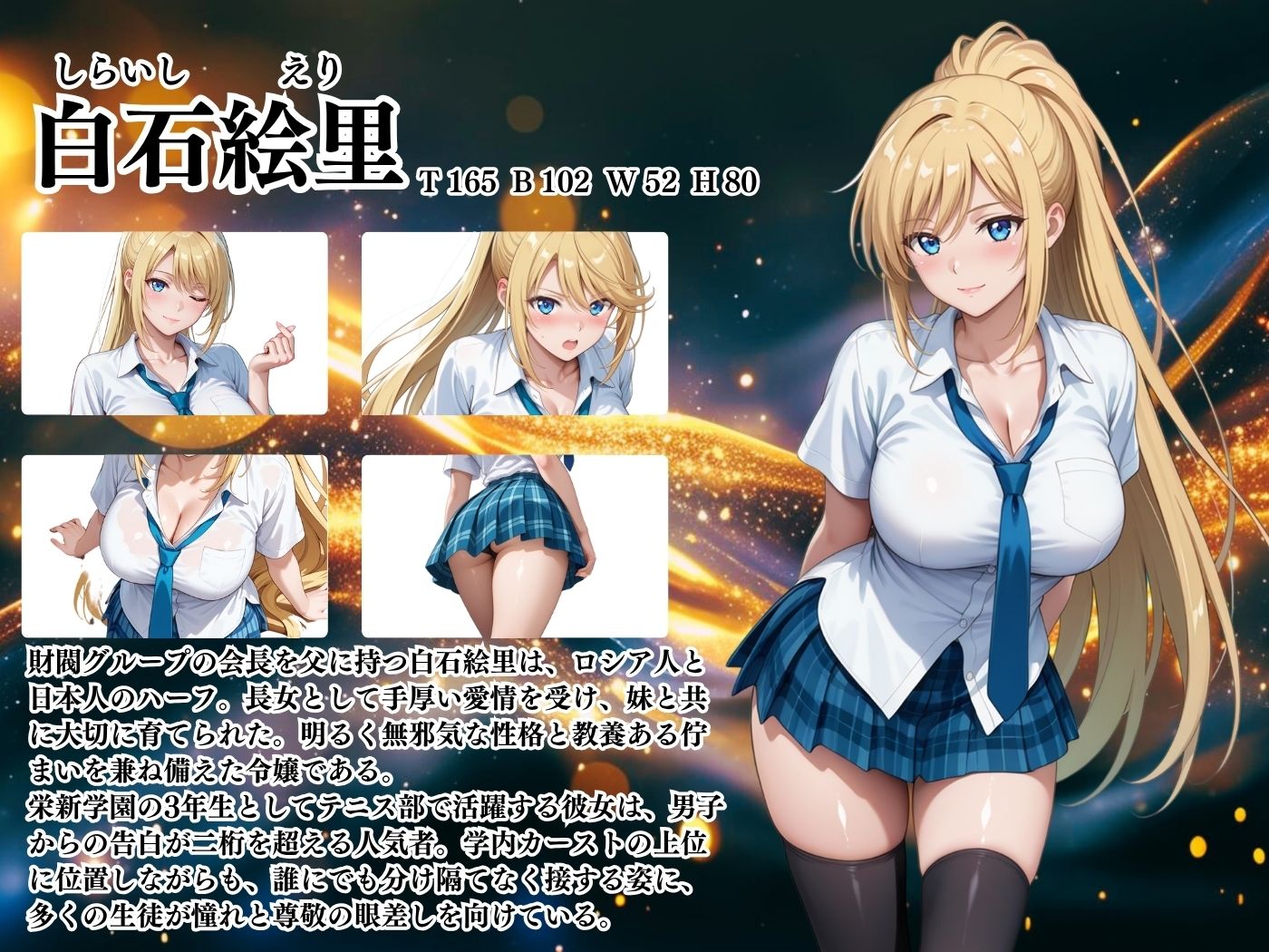 サンプル画像2:【4Kイラスト】1万3000人の生徒を抱いた校長による白石絵里への性指導（雨宿り編）(Re:ライト_栄新学園) [d_646186]