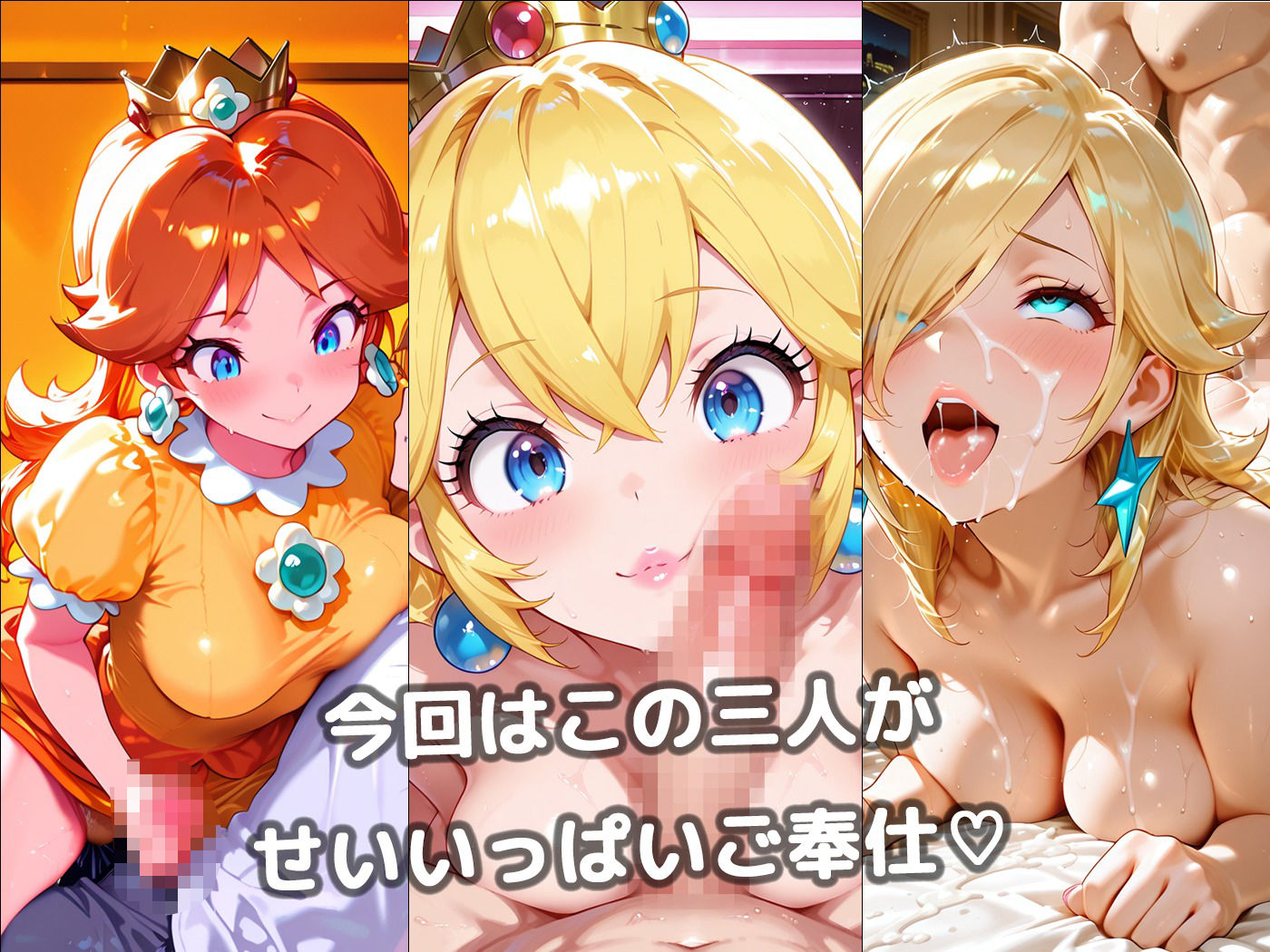 ヒロインたちに抜いてもらうCG集！ -お姫様＋編- 画像1
