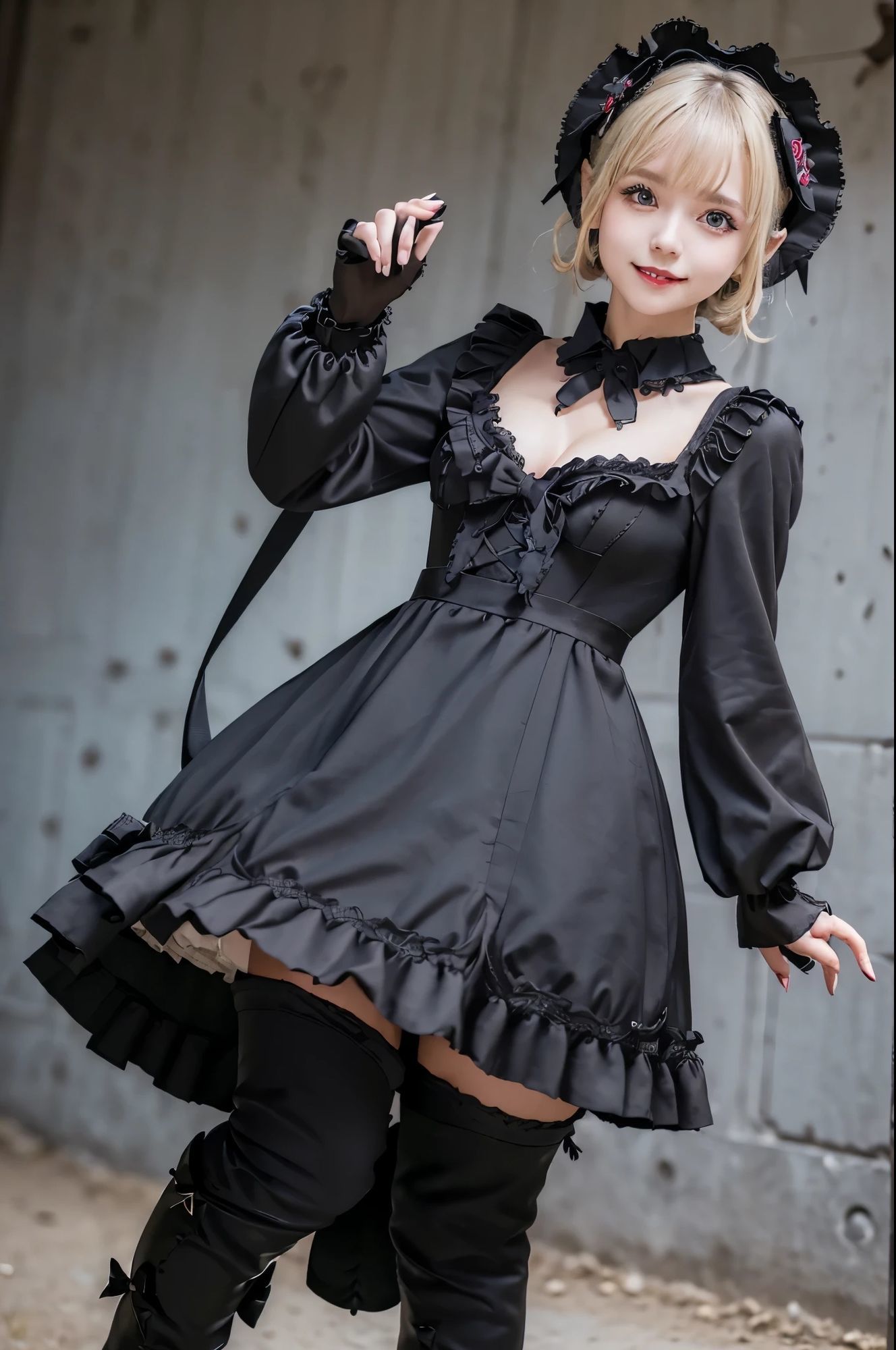 サンプル画像4:【AI写真集】ゴシックドレス美女写真集(AIde作成坊) [d_646336]