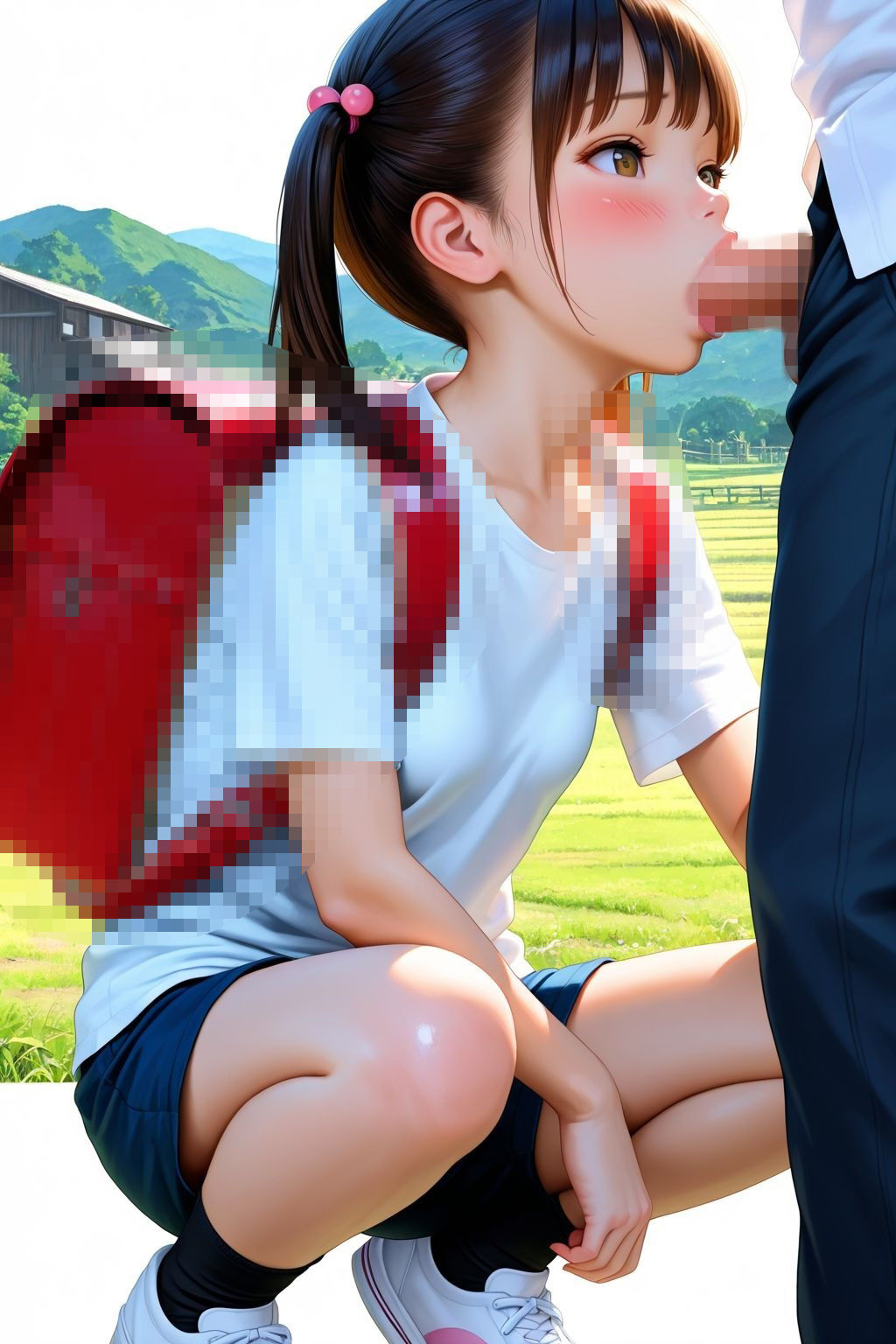 女の子と田舎道で サンプル画像 5