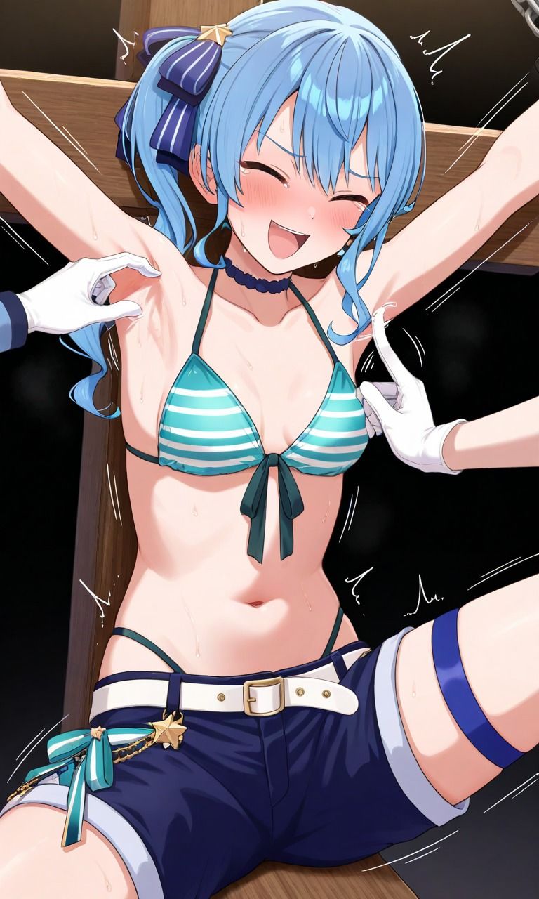 サンプル画像5:星〇すいせいくすぐり集(AI tickling) [d_646400]