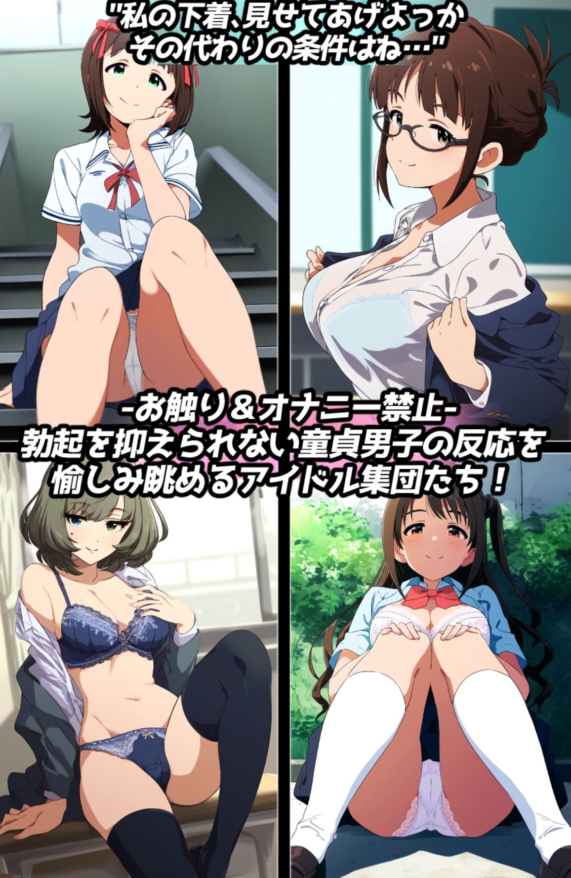 サンプル画像2:露出＆裸見せつけフェチ特化 2020年代アニメ作画特集 下着を見せつけるアイドルたち -その1-  500枚を撮影-(青山堂) [d_646403]