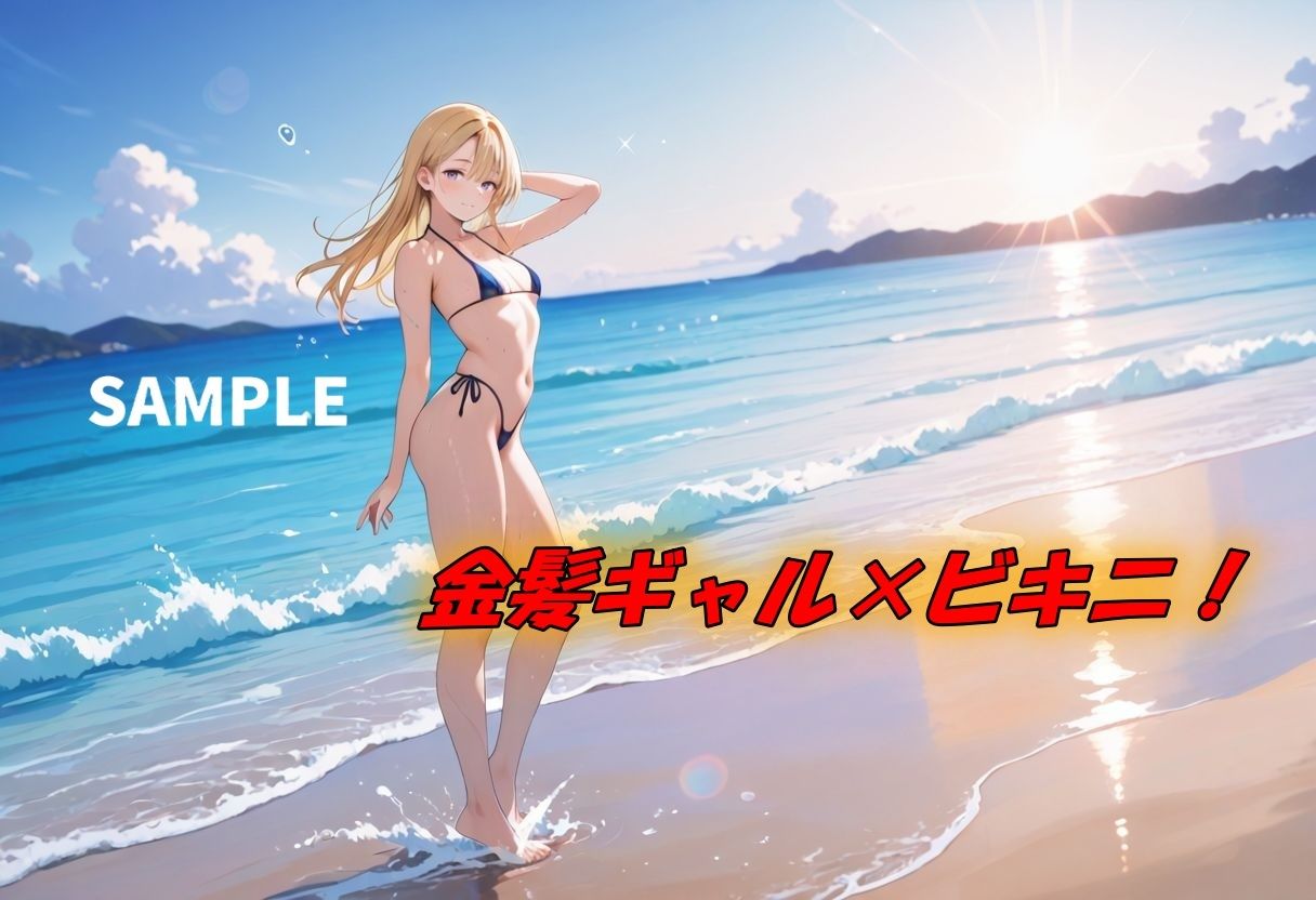 金髪ギャル×ビキニの掛け算は性欲が爆発する！ 画像1