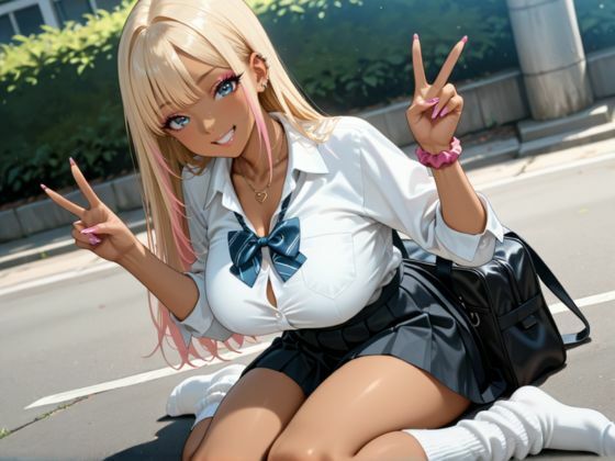 きも教師のテクに堕ちる黒ギャル 画像1