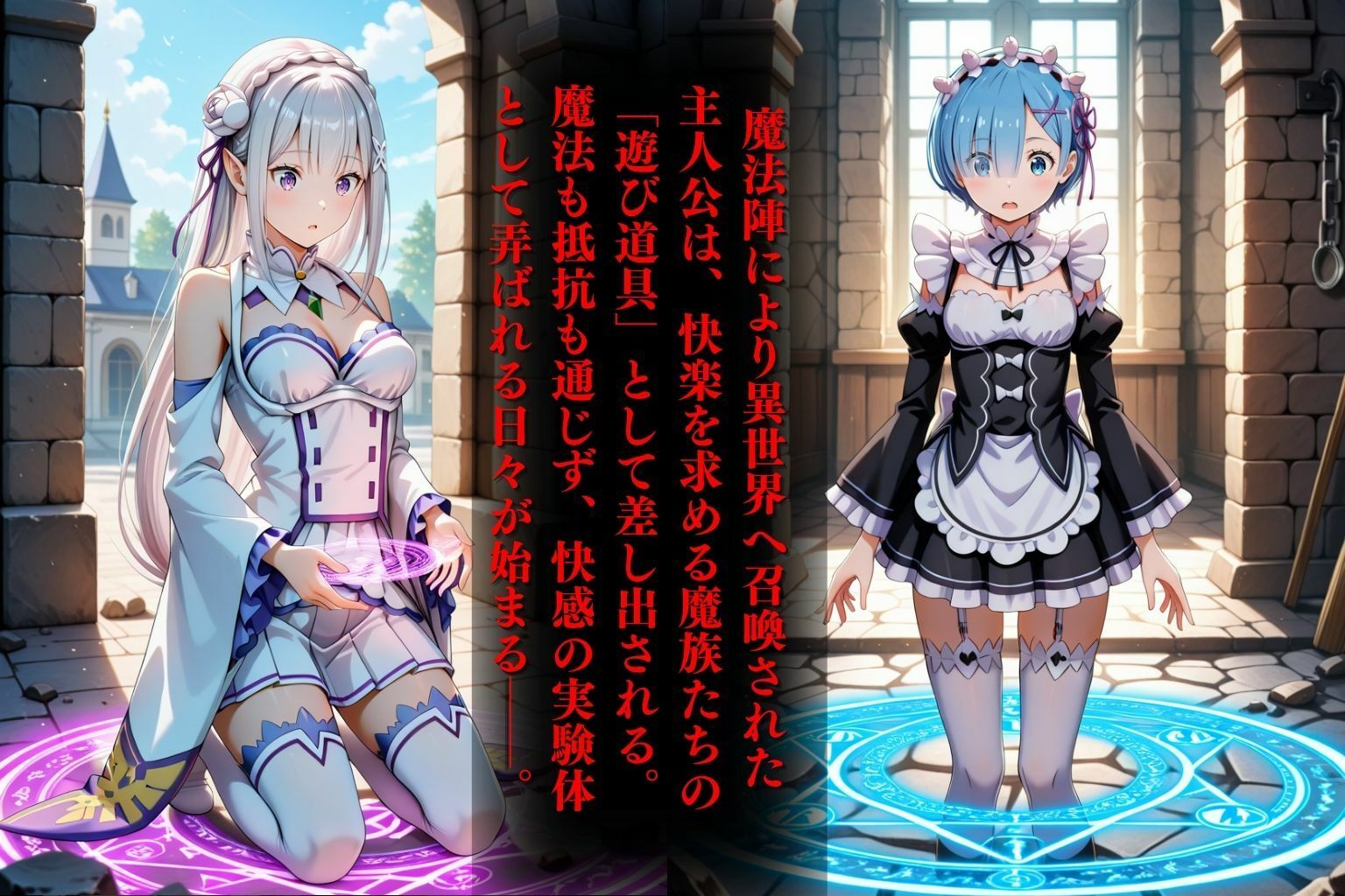 サンプル画像1:異世界に転生した私を魔族達は遊び道具と呼んだ‐ Re.ゼロから始める○世界生活‐(オーガニック) [d_646518]