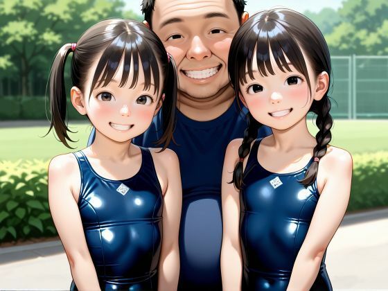 半熟少女 スク水の姪っ子に性教育 サンプル画像 2