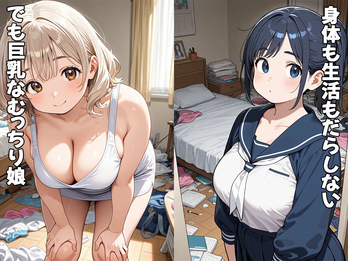 サンプル画像1:色々だらしない巨乳むっちり娘を適当な感じでヤる（CG100枚）(ふぇっちずむ) [d_646740]