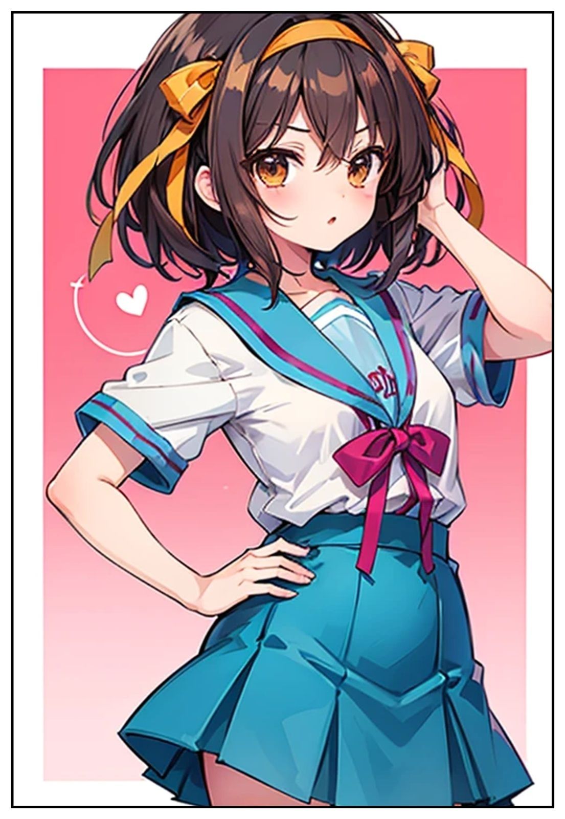 サンプル画像2:アニコスへようこそ！涼宮ハ〇ヒなジト目ダウナー少女の憂鬱(百円本舗) [d_646885]