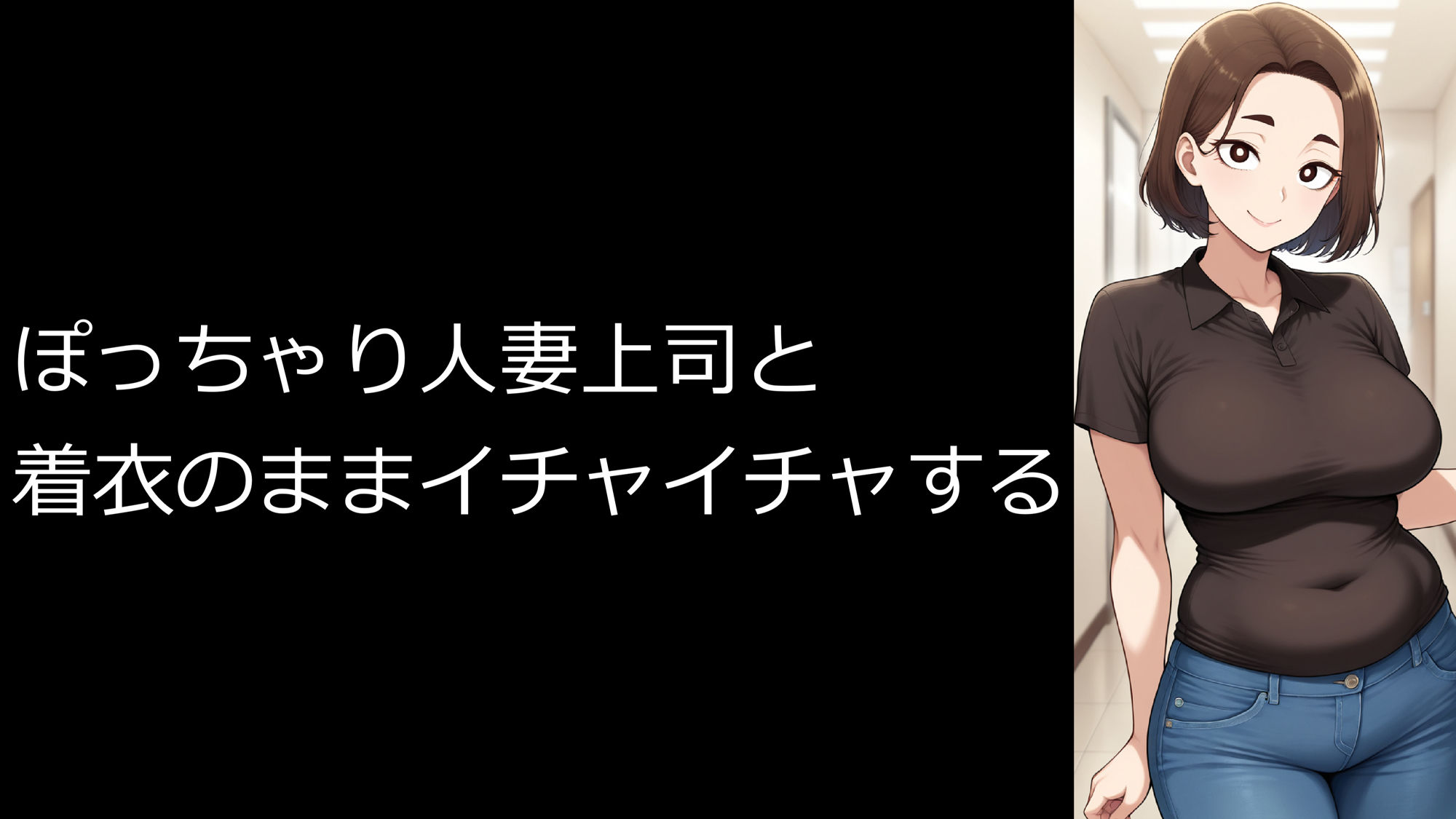 ぽっちゃり人妻上司と着衣のままイチャイチャする 画像1