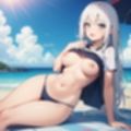 夏だ、ビーチだ、水着だ、おっぱいだ！！（セリフなし  AIイラスト集）