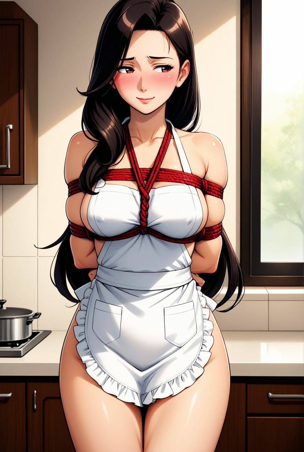 サンプル画像2:「昼下がりの拘束レシピ〜義母とエプロンと縄の香り〜」(緊縛クラブ) [d_646947]