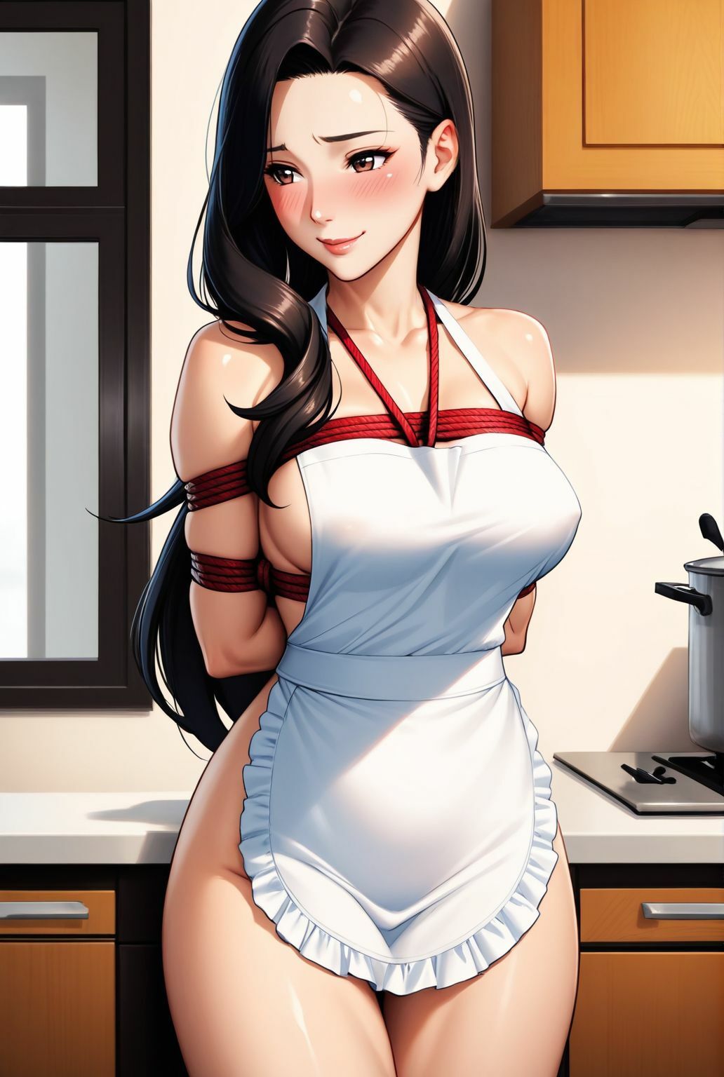 サンプル画像3:「昼下がりの拘束レシピ〜義母とエプロンと縄の香り〜」(緊縛クラブ) [d_646947]