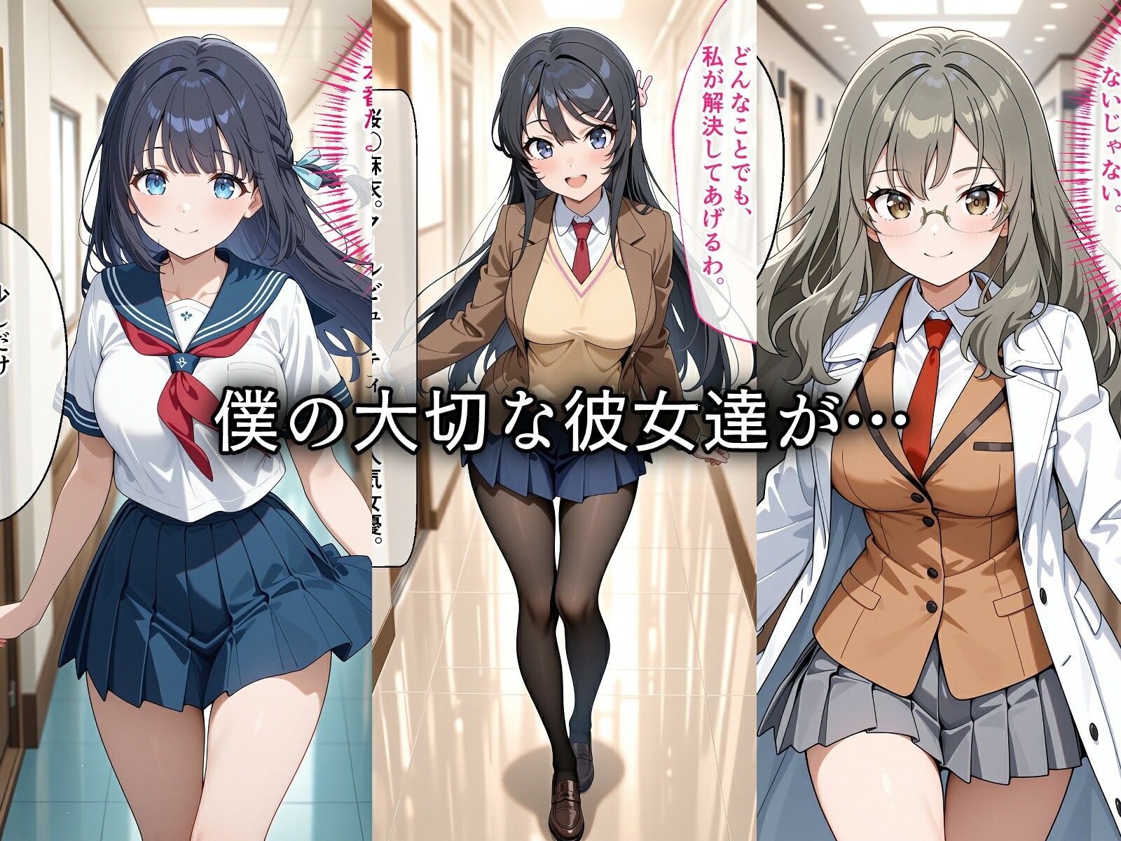 サンプル画像1:寝取られた青春ドスケベ美少女達〜催〇アプリで種付け完了(ロムッテロ) [d_646996]