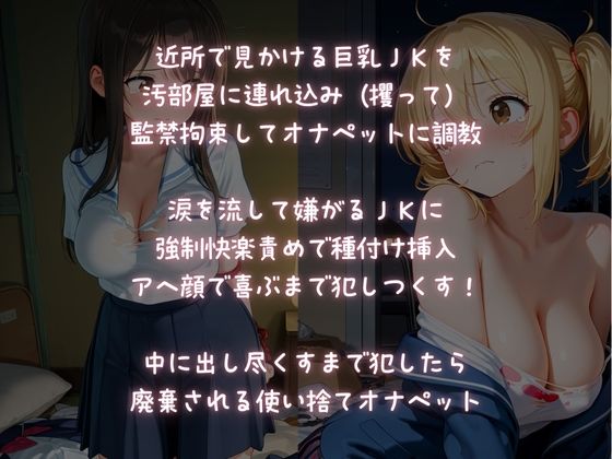 【監禁調教】使い捨てオナペット  〜近所の巨乳JKを汚部屋に監禁〜1