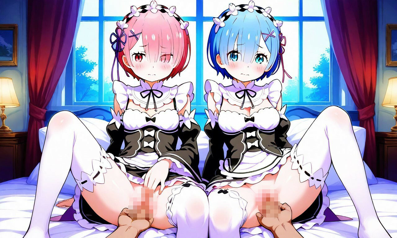 サンプル画像4:美少女メイド姉妹とのエチエチ生活(ハーレム神) [d_647229]