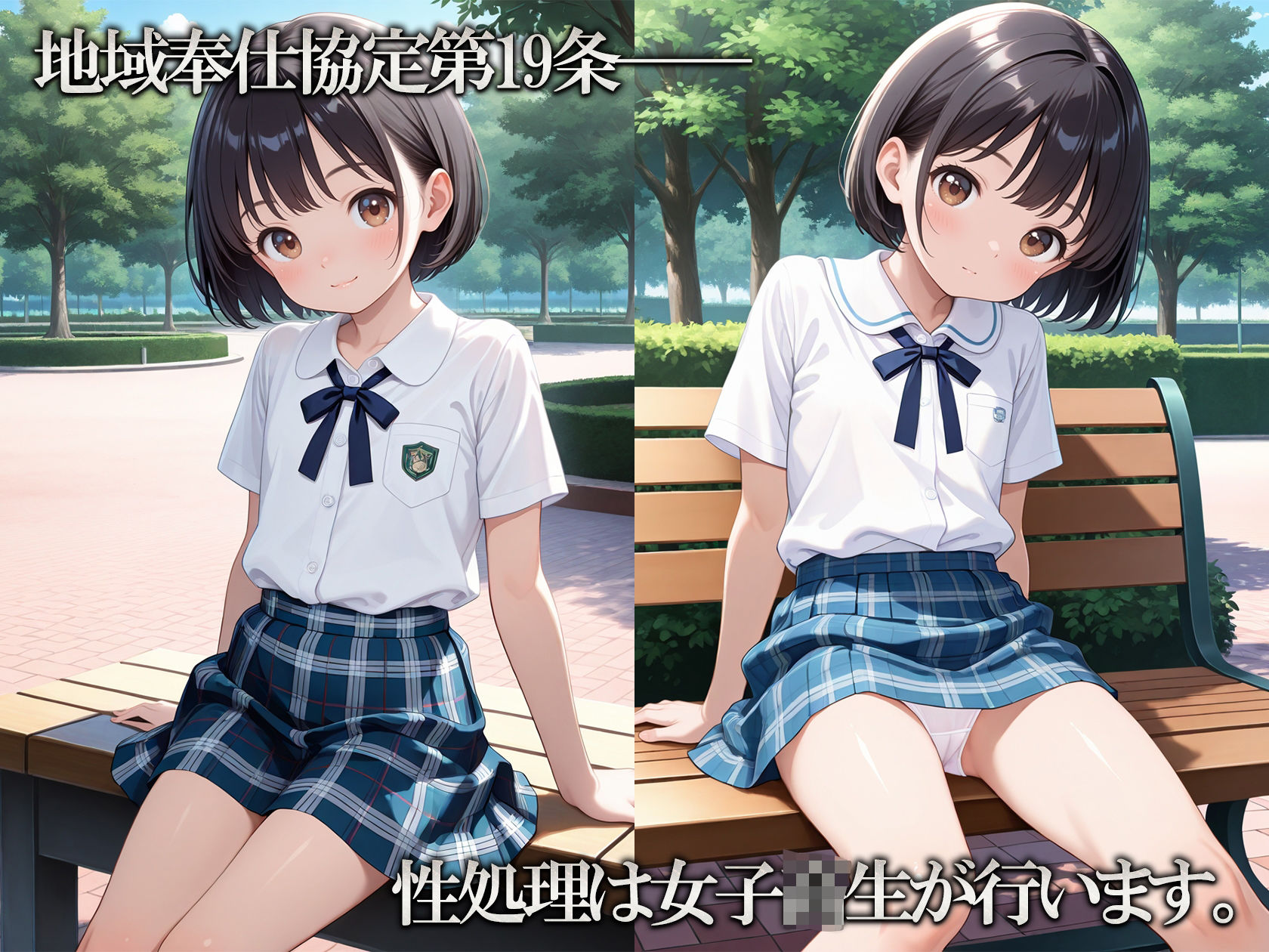 地域奉仕協定第19条〜性処理は女子校生が行います〜 サンプル画像 2