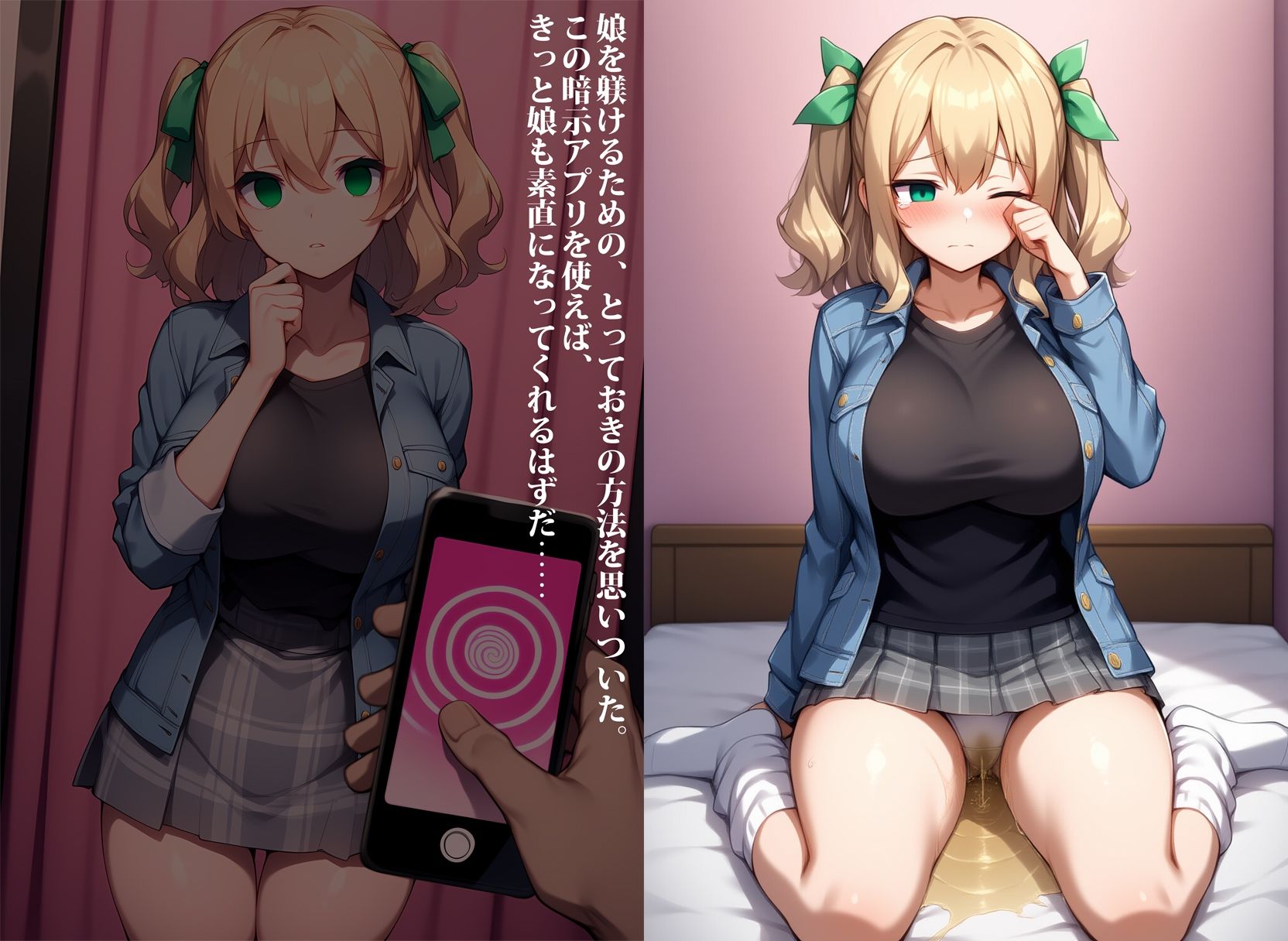 サンプル画像1:ギャルに変わり果てた反抗期の娘をお漏らし退行で育て直した件(性癖ユガ芽) [d_647261]