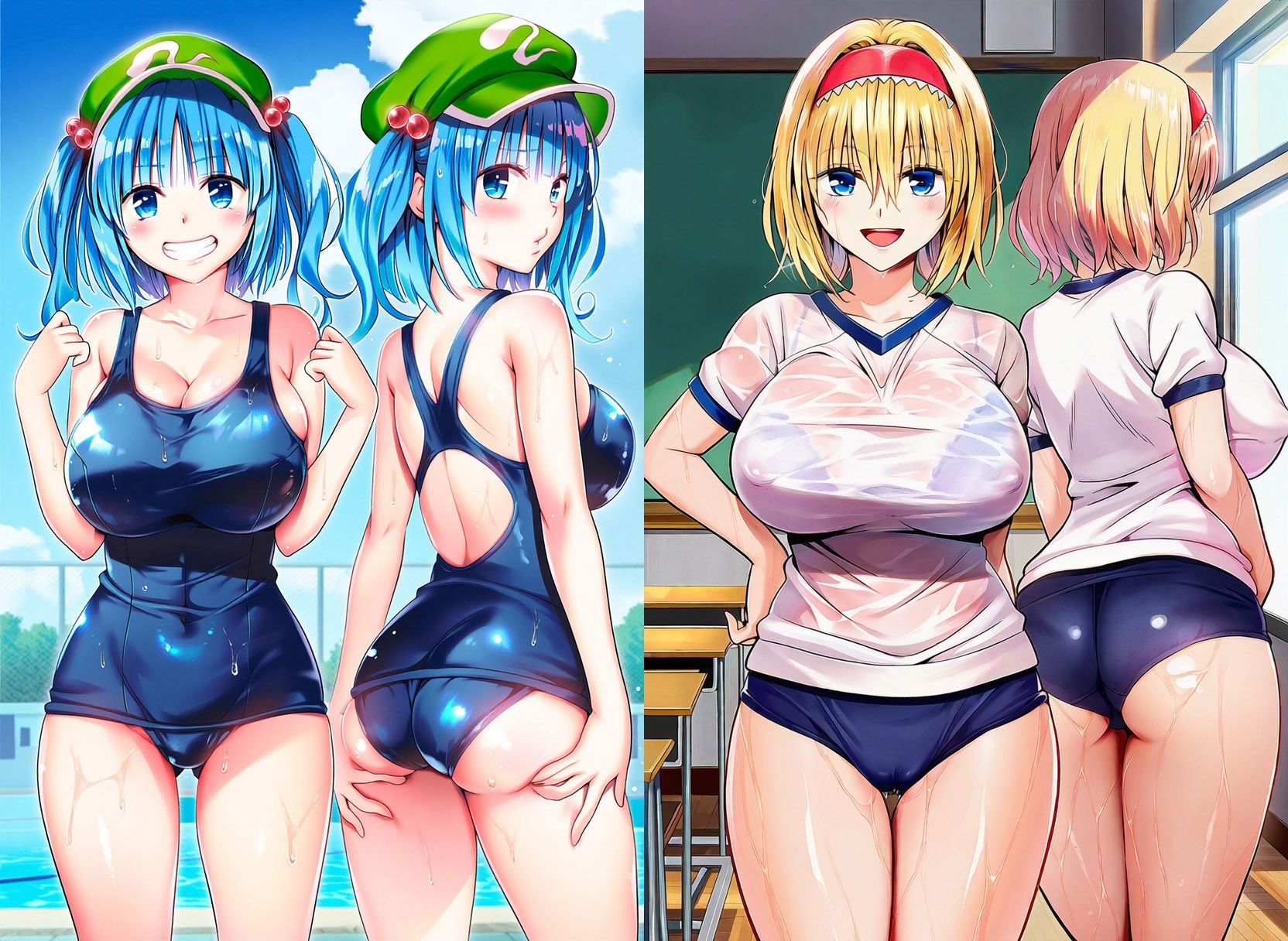 サンプル画像1:爆乳幻想学園どすけべイラスト集(High金属) [d_647294]