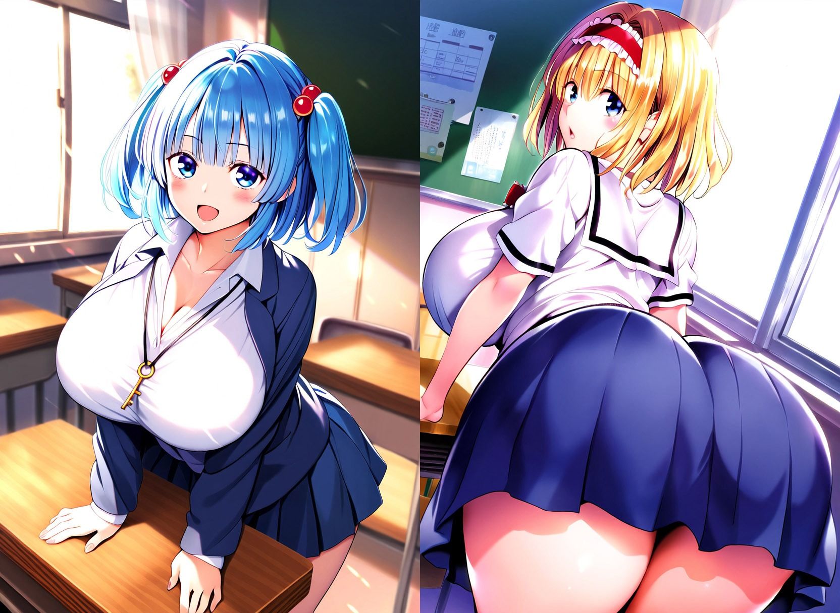 サンプル画像3:爆乳幻想学園どすけべイラスト集(High金属) [d_647294]