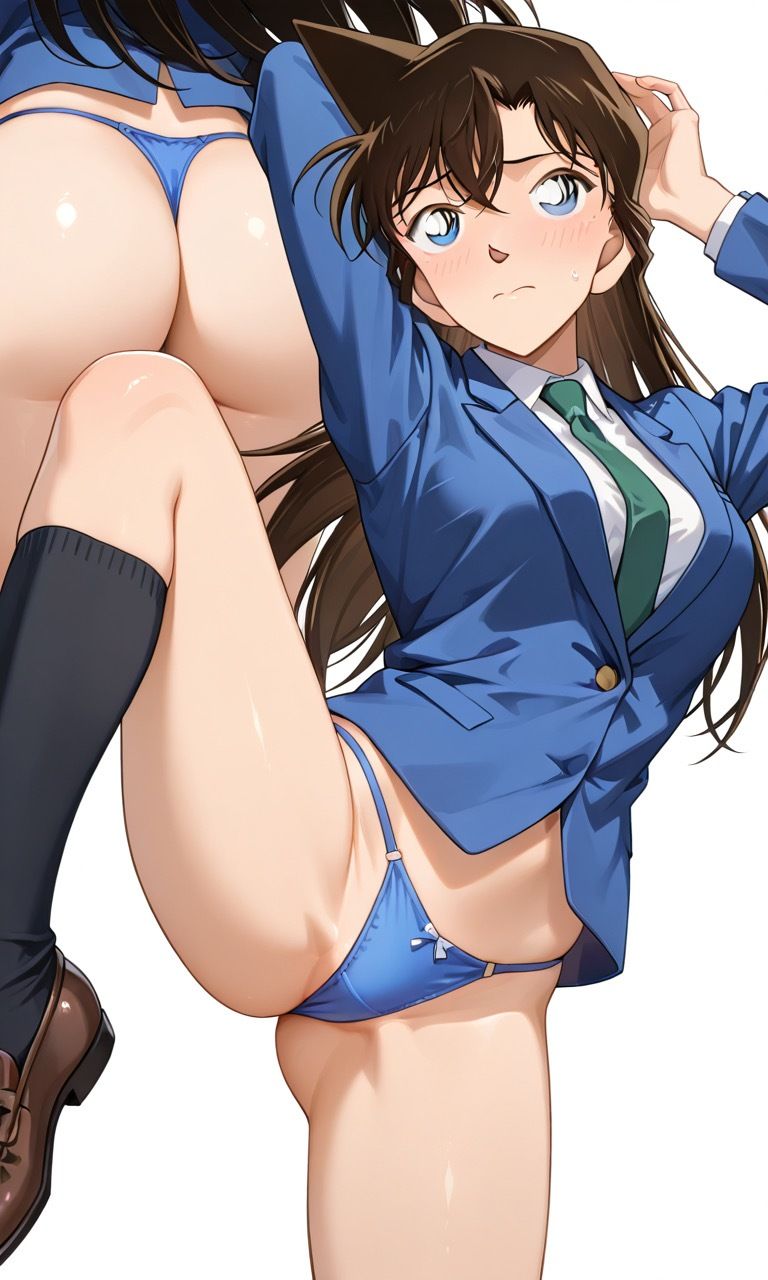 サンプル画像5:名◯偵コナン！毛利蘭！？高品質パンチラコレクション(紺のソックス) [d_647295]