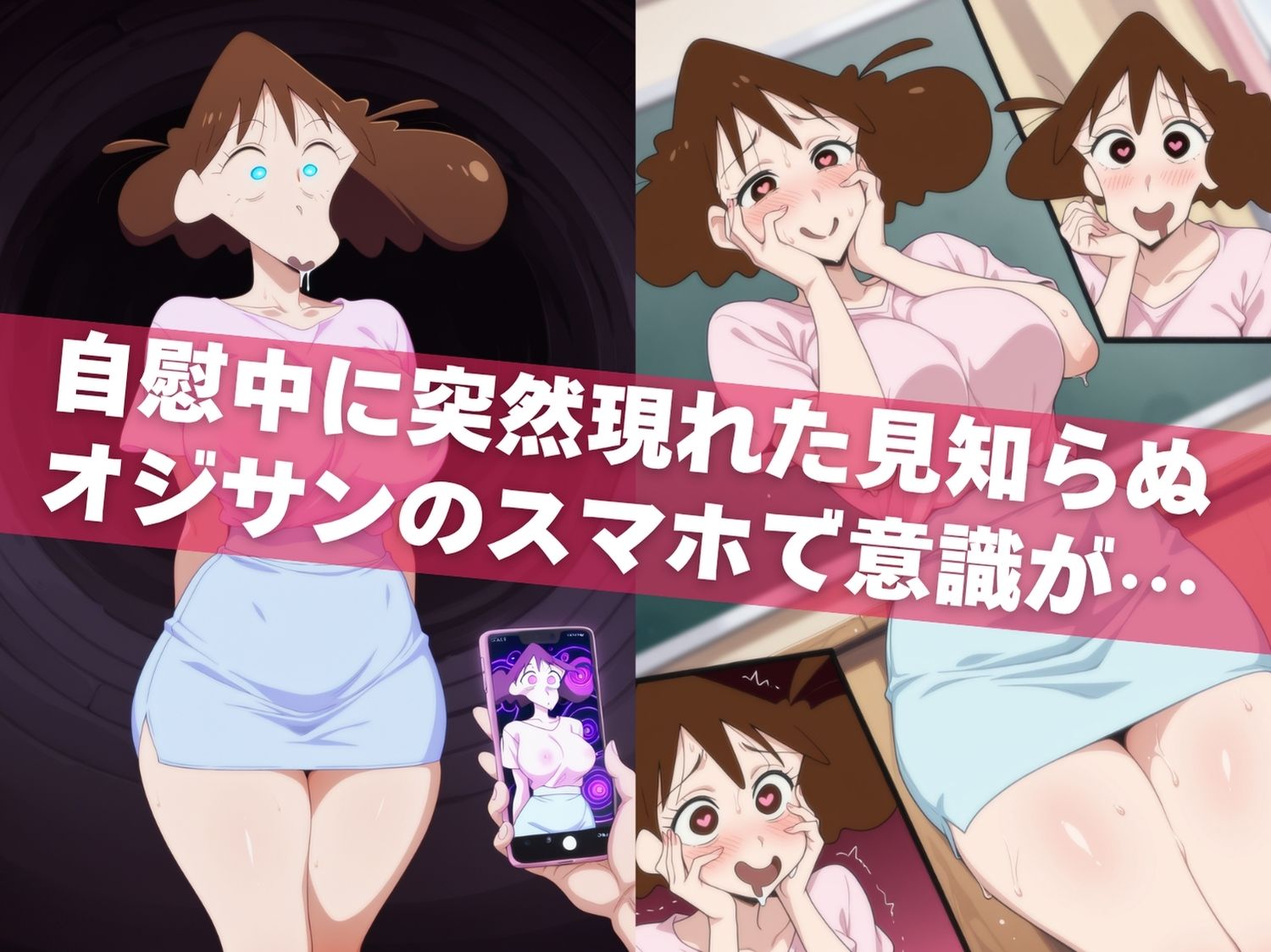 サンプル画像4:オナニー覗かれ、寝取られて  クレヨンし●ちゃん 〜 学校編 〜 おじさんに暴かれた秘密(ビーチで、できちゃった。) [d_647342]