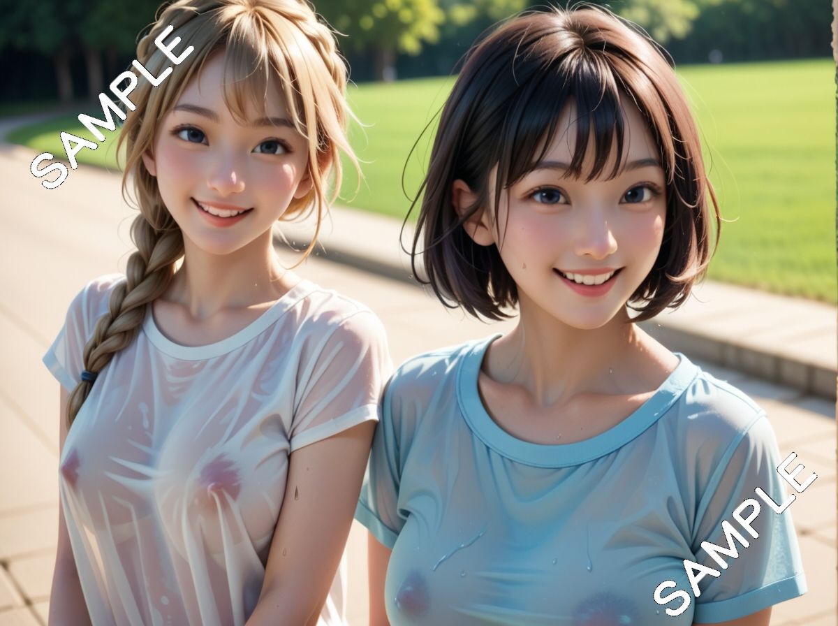 サンプル画像1:【乳揺れ動画】濡れTコンテスト(C-mattan) [d_647415]