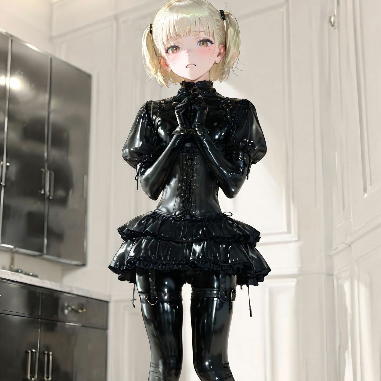 サンプル画像2:【190枚】ラバードールとして過ごす金髪少女の恥辱にまみれた日常(TAIL LOVERS) [d_647436]