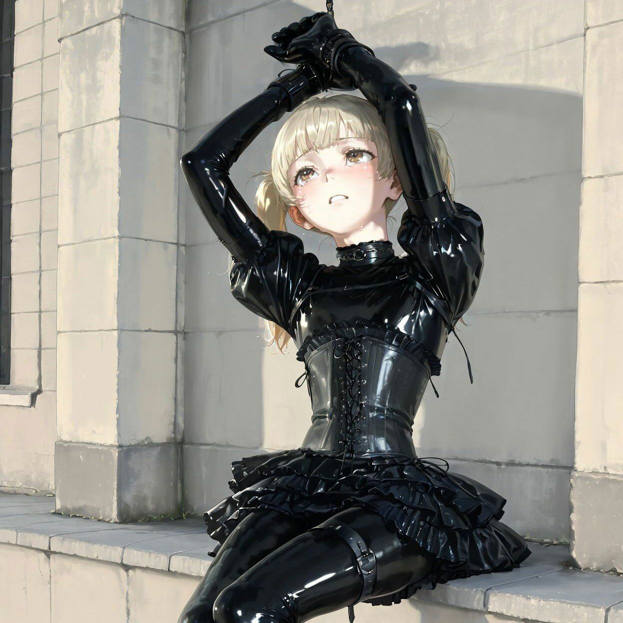 サンプル画像4:【190枚】ラバードールとして過ごす金髪少女の恥辱にまみれた日常(TAIL LOVERS) [d_647436]