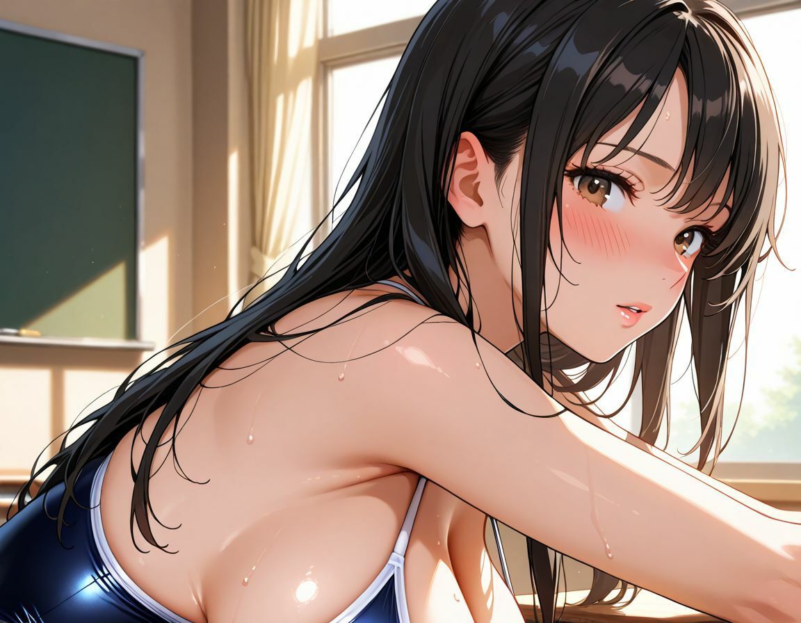 サンプル画像4:女子校生水泳部  スク水で生ハメ(ちょこみん) [d_647484]