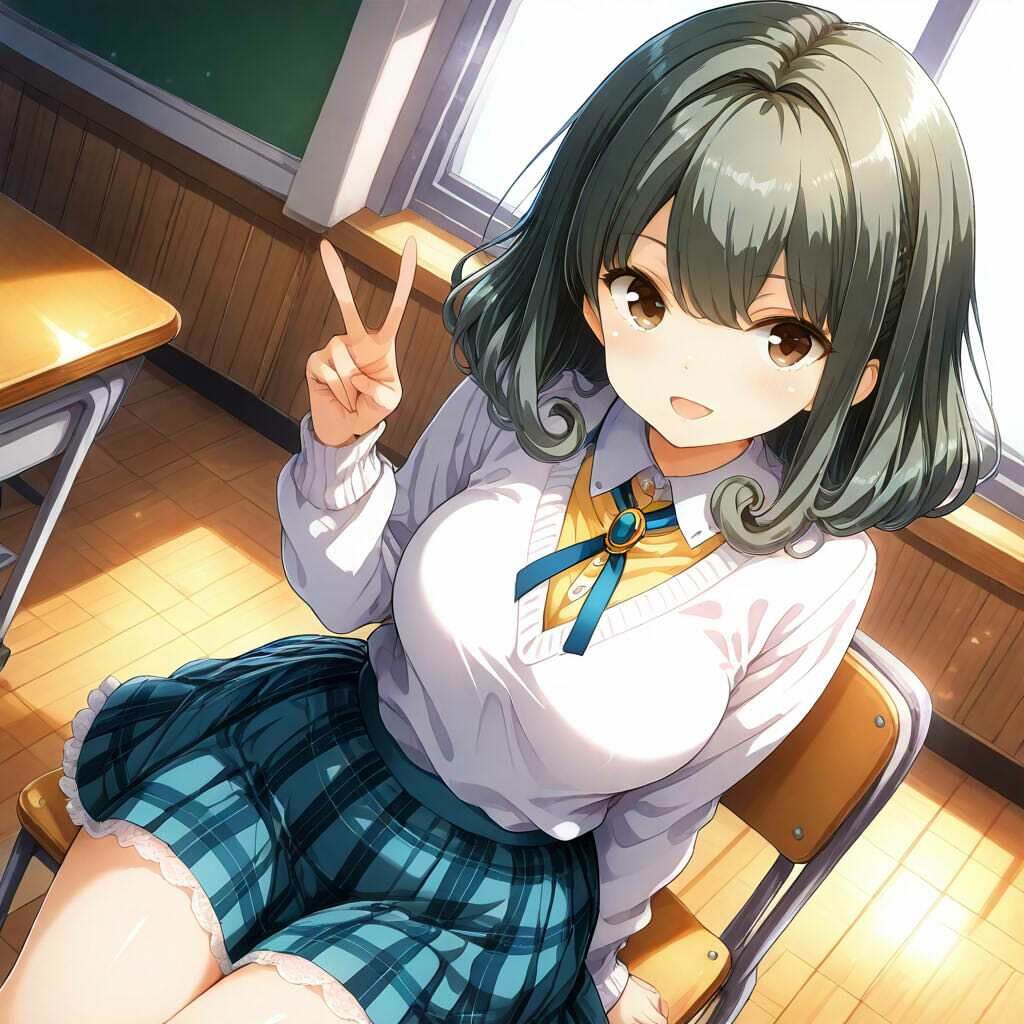 サンプル画像2:ガルフレ（仮）シチュCG集3  りさ＋睦＋るい＋CG集（制服）(Black and White) [d_647509]