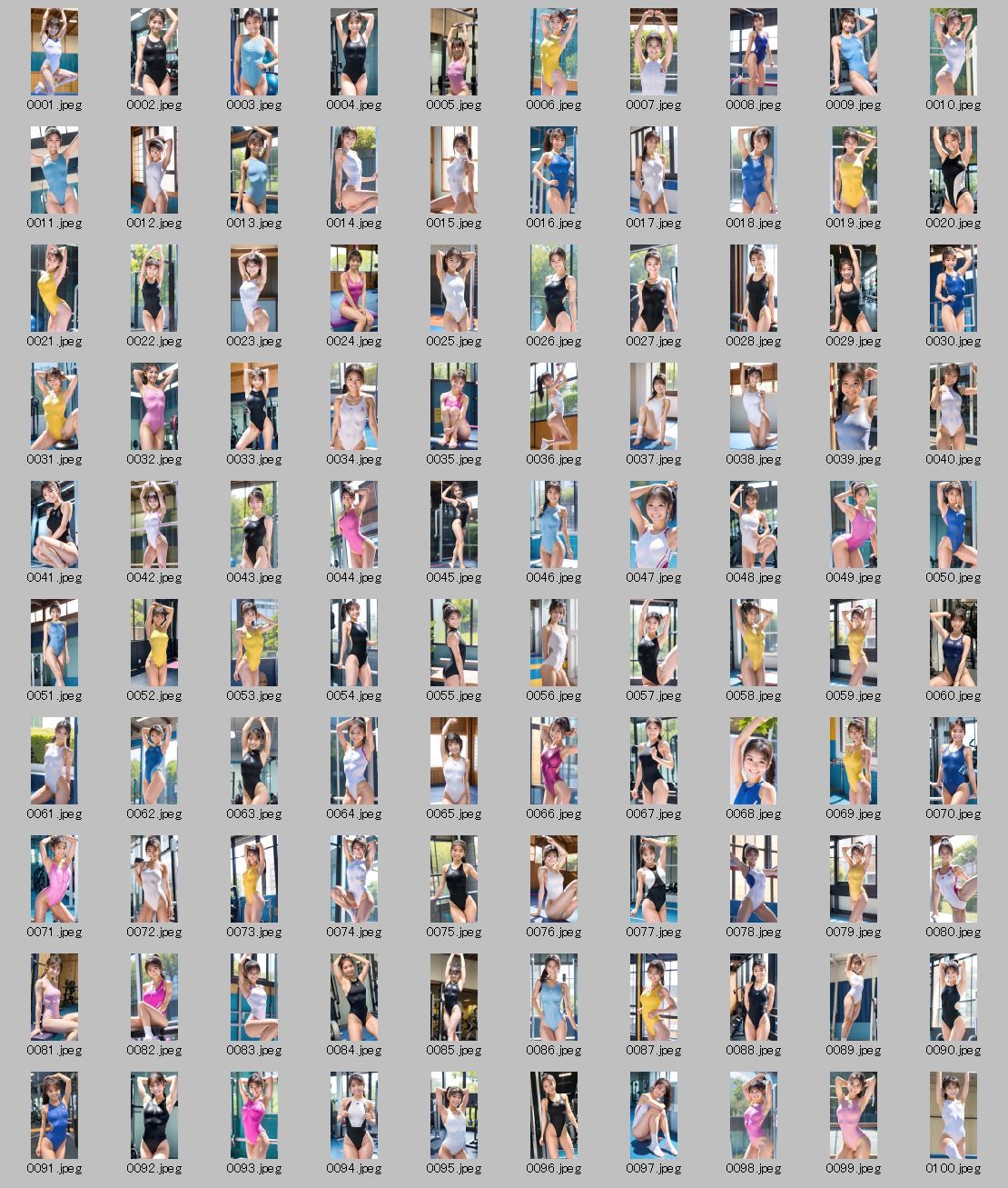 サンプル画像6:AIコスプレ写真集「女子体操選手レオタード」グラビア(美伝プロジェクト) [d_647574]