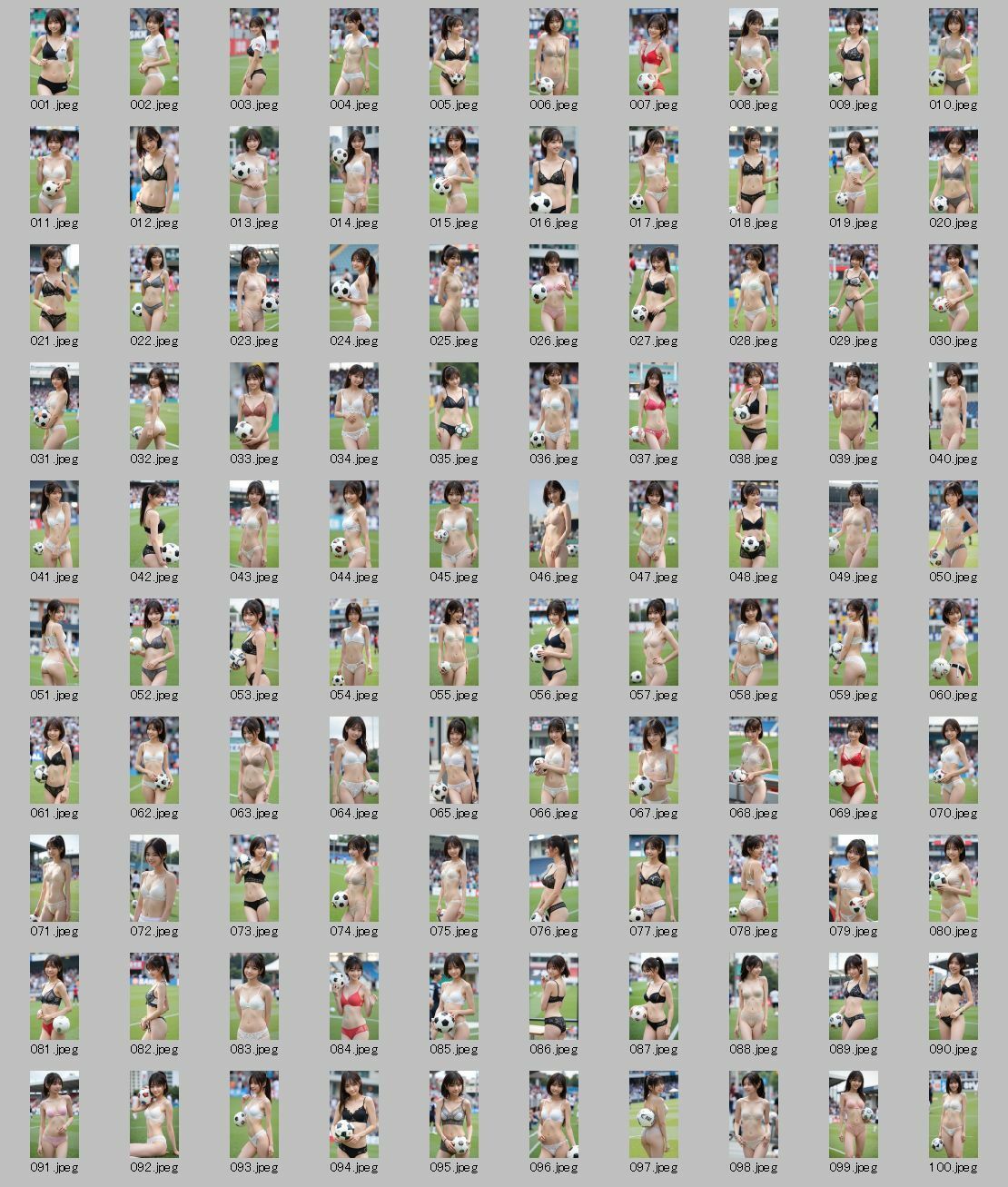 AIコスプレ写真集 「ランジェリー・フットボール」:下着姿のサッカー女子写真集 画像6