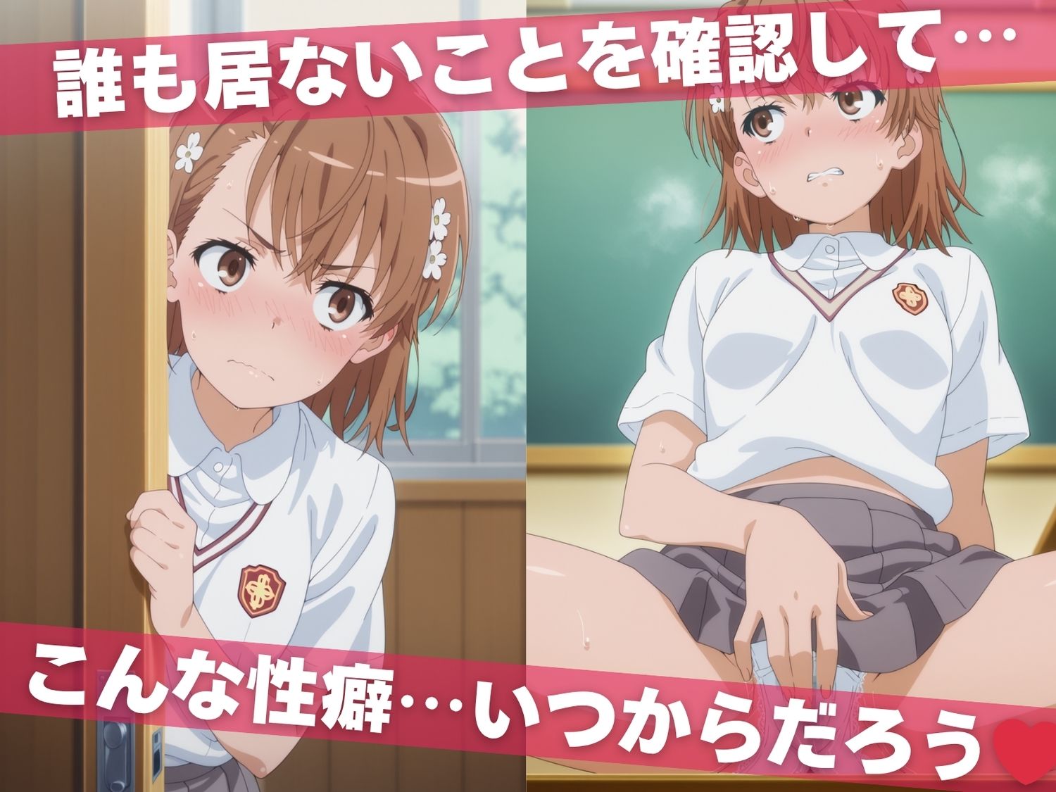 サンプル画像2:オナニー覗かれ、寝取られて  と●る科学の超電磁砲 〜 学校編 〜 おじさんに暴かれた秘密(駄菓子と、ねえちゃんと。) [d_647639]