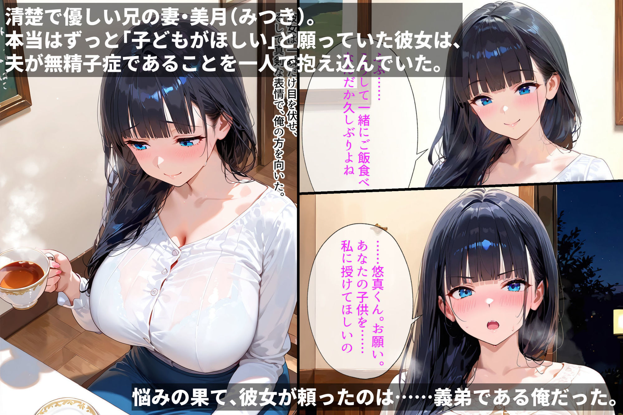 サンプル画像2:兄貴の妻、俺の子を孕みました。──バレてないし、幸せです。(あーもん堂) [d_647643]