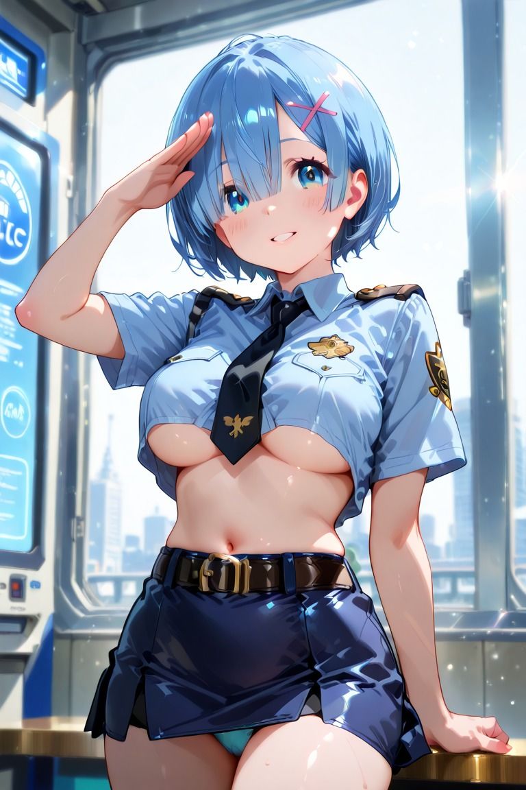 サンプル画像2:えちえちレ〇ポリスがあなたのおち〇ぽ逮捕しちゃうぞ〜イラスト集〜(こうかふぇ) [d_647678]